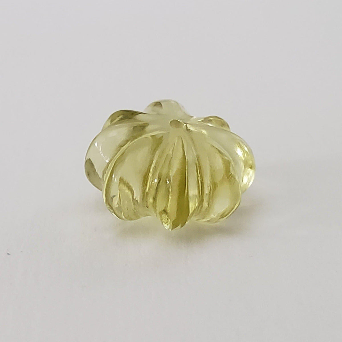  Citrine | Half Drilled Flower Shape | Lemon Yellow | 11mm 5.44ct 