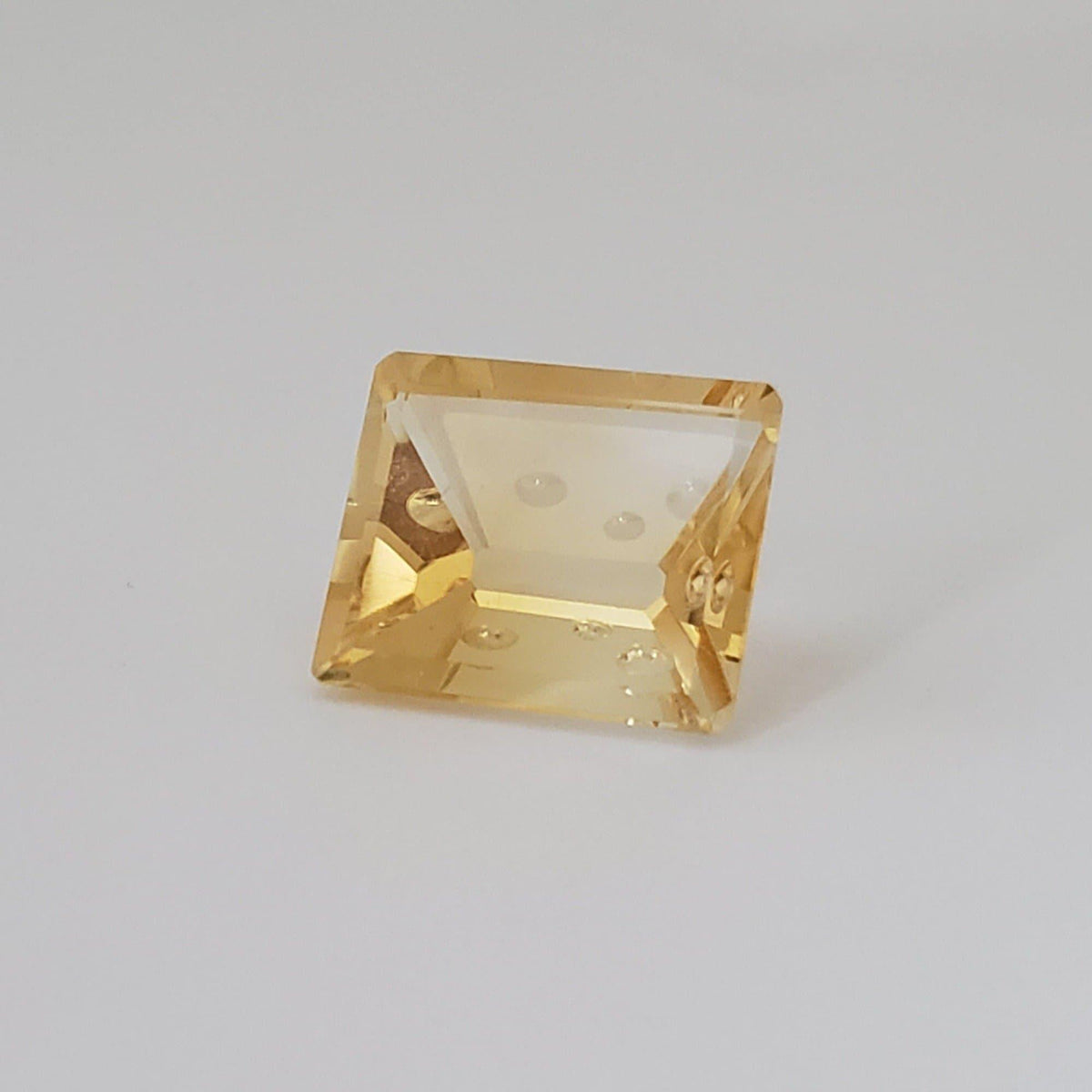  Citrine | Laser Cut Baguette | Yellow Orange | 15.7x13.2mm 12.44ct 