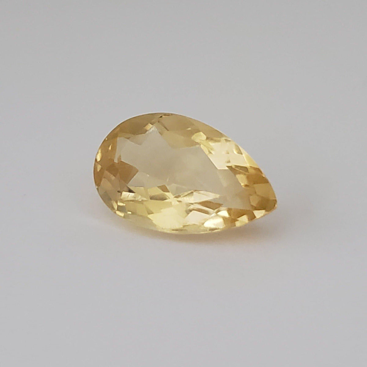  Citrine | Pear Shape Cut | Canary Yellow | 14.5x9mm 4.5ct 