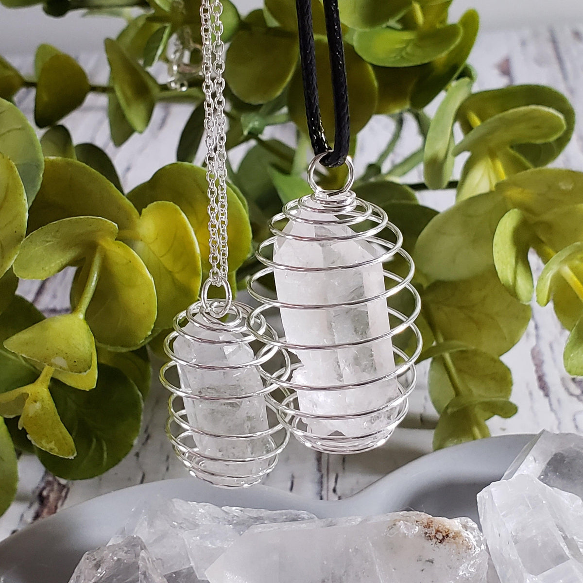 Crystal Cage Pendants | Assorted Raw Crystals | Crystal Pendant