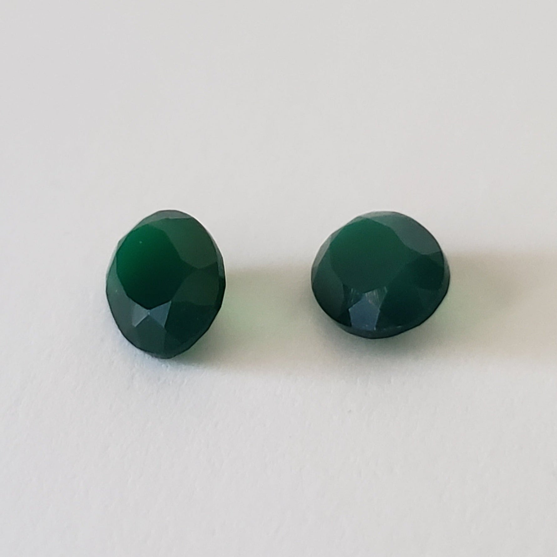  Dark Green Onyx Pair | Oval Cut | 8x6mm 