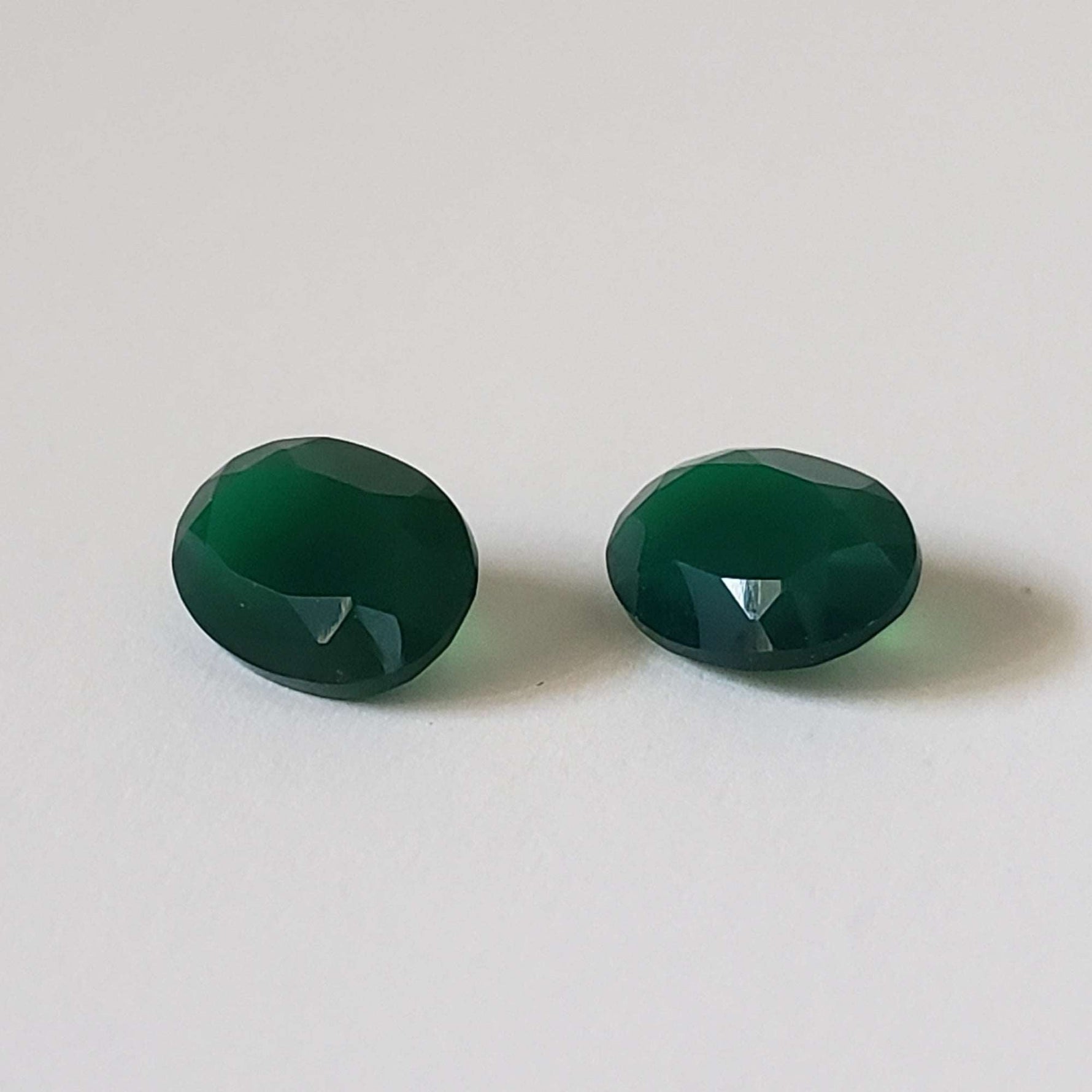  Dark Green Onyx Pair | Oval Cut | 8x6mm 