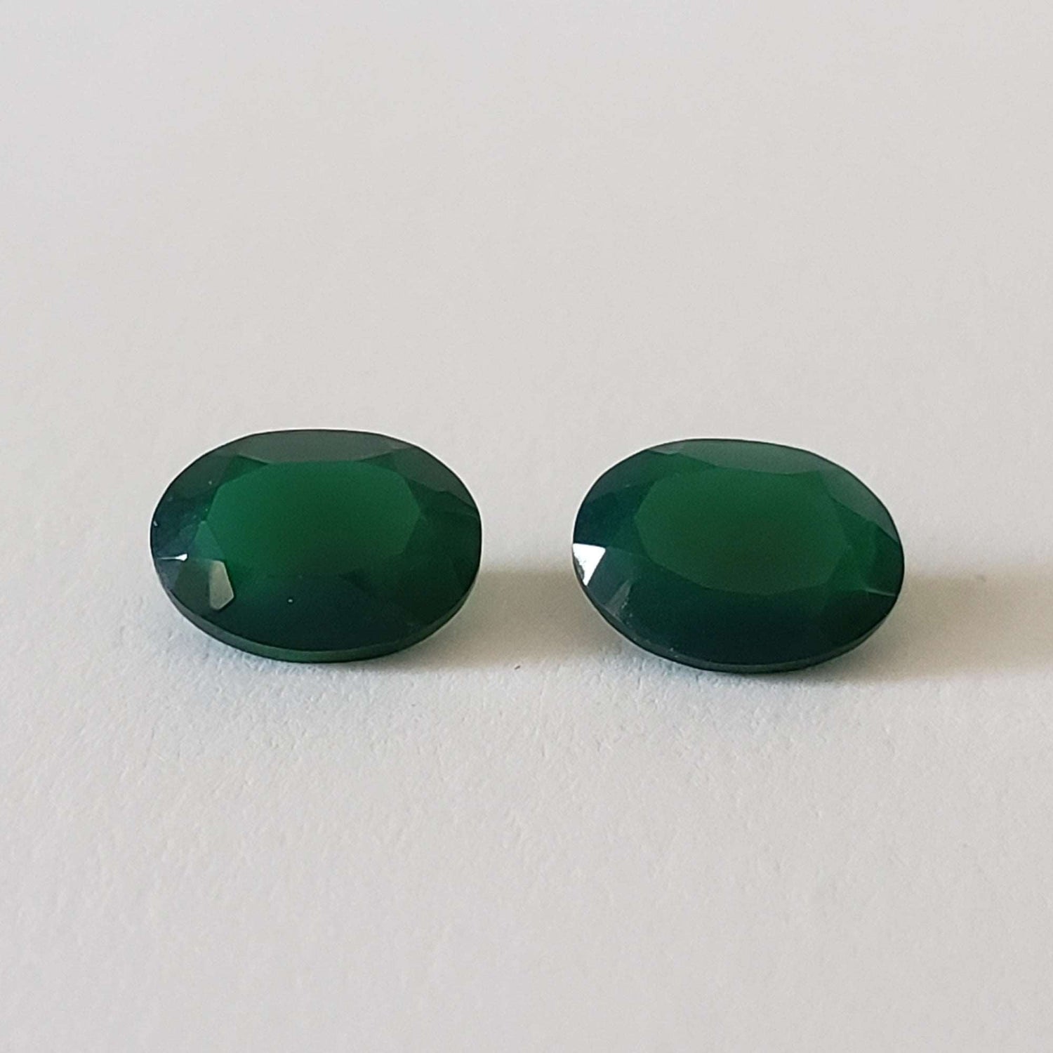  Dark Green Onyx Pair | Oval Cut | 8x6mm 