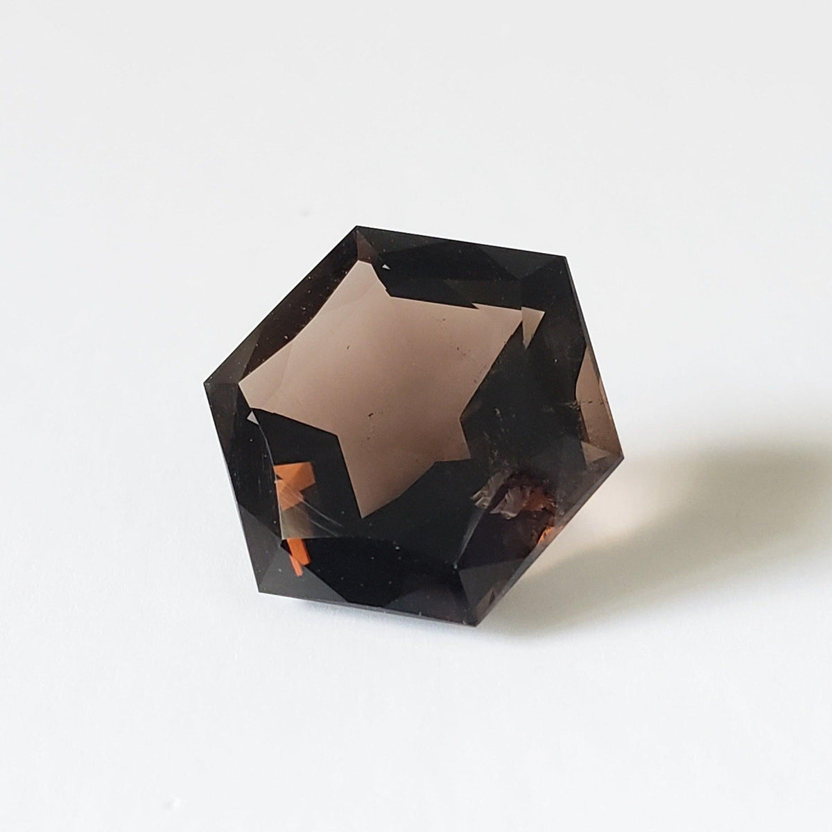  Dark Smoky Quartz | Hexagon Cut | 16mm 13ct 