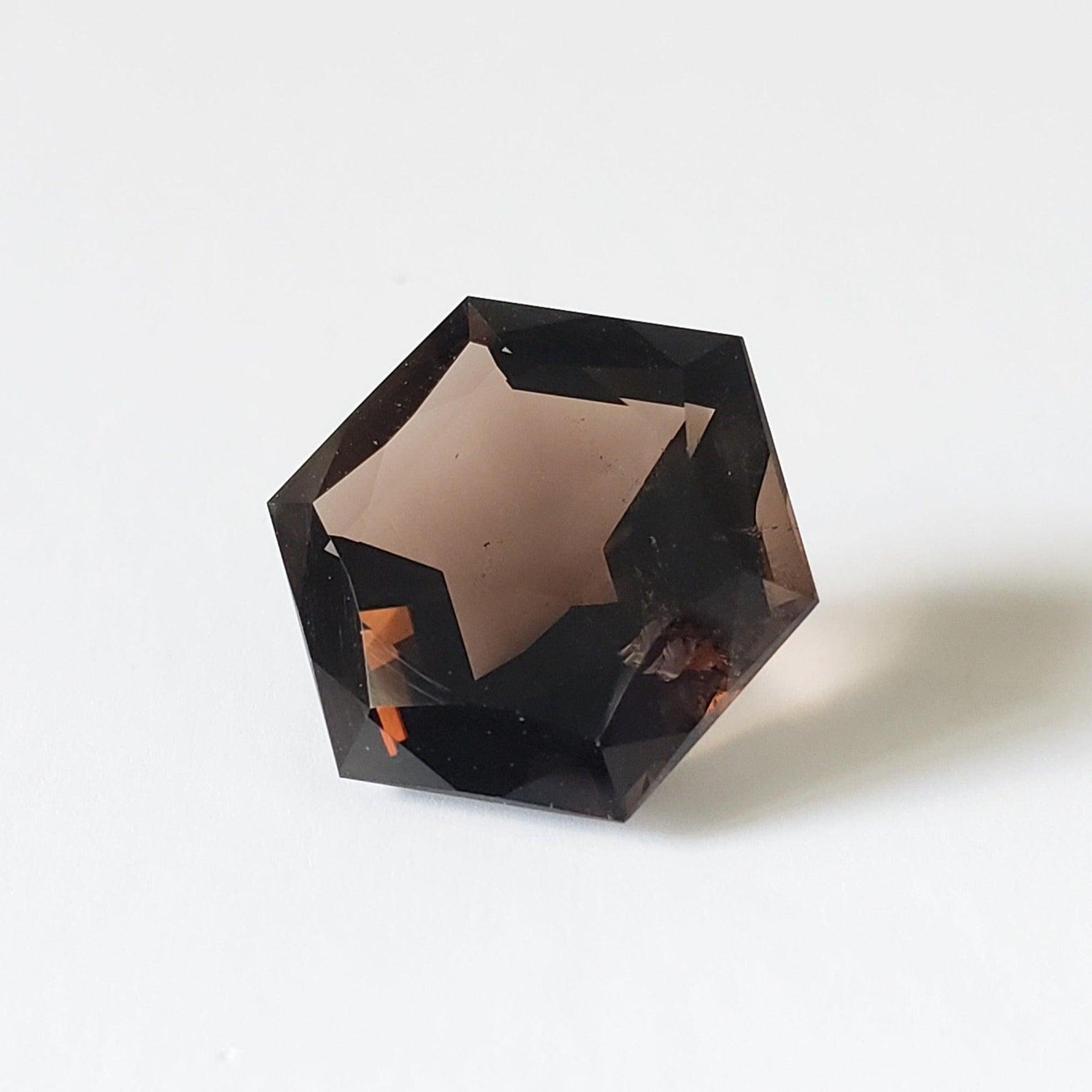 Dark Smoky Quartz | Hexagon Cut | 16mm 13ct