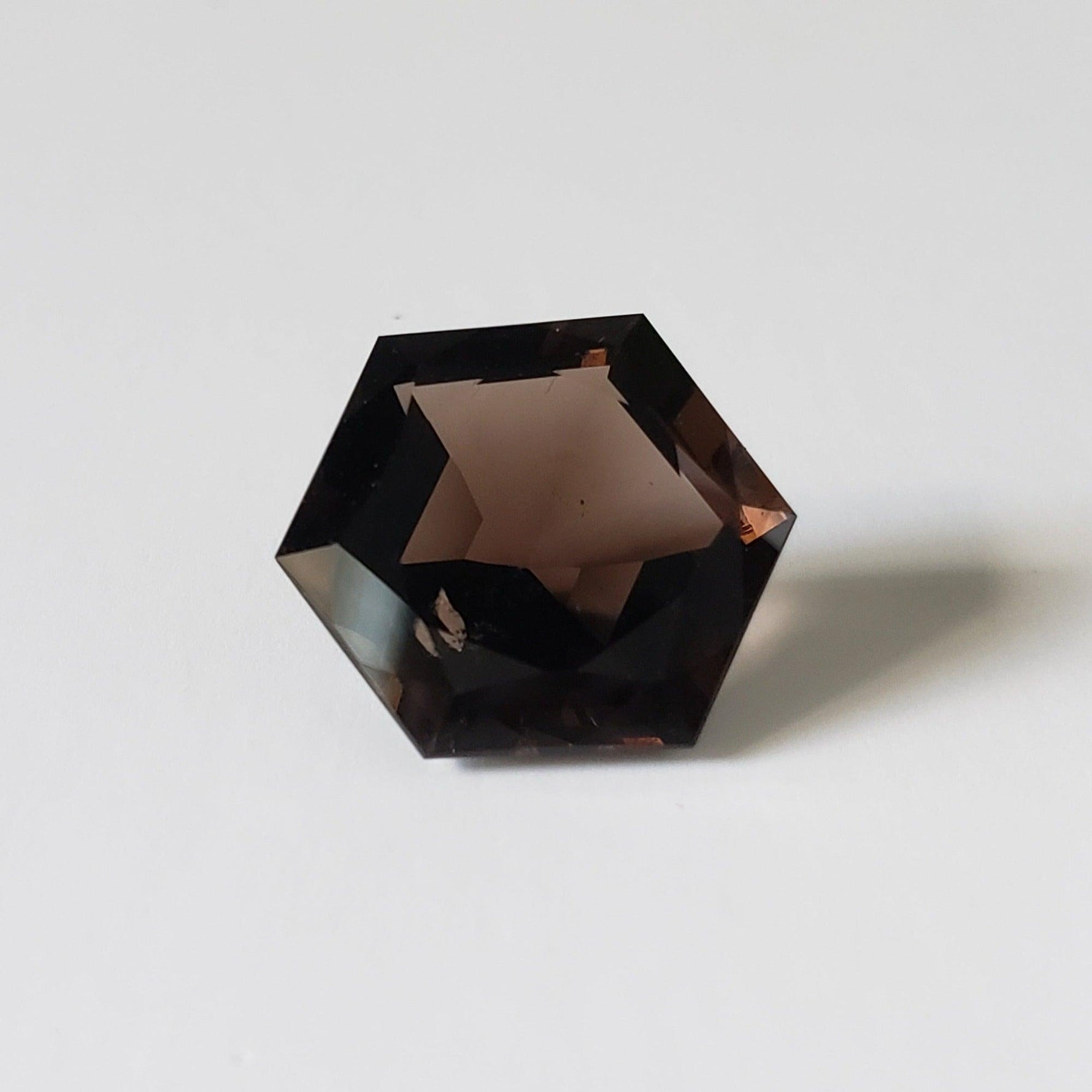 Dark Smoky Quartz | Hexagon Cut | 16mm 13ct