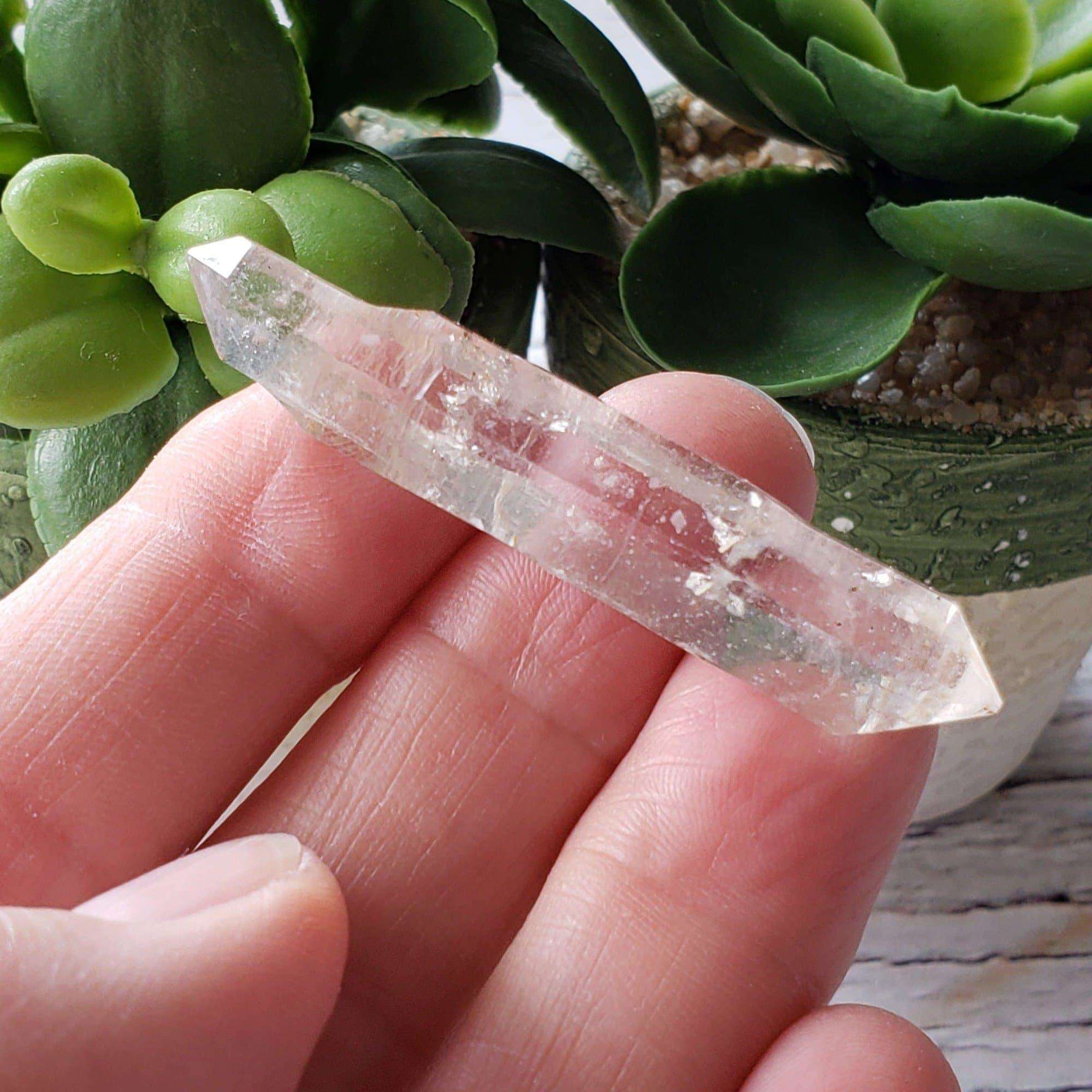  Double Terminated Quartz Point | Natural Raw Quartz | 52mm | China 