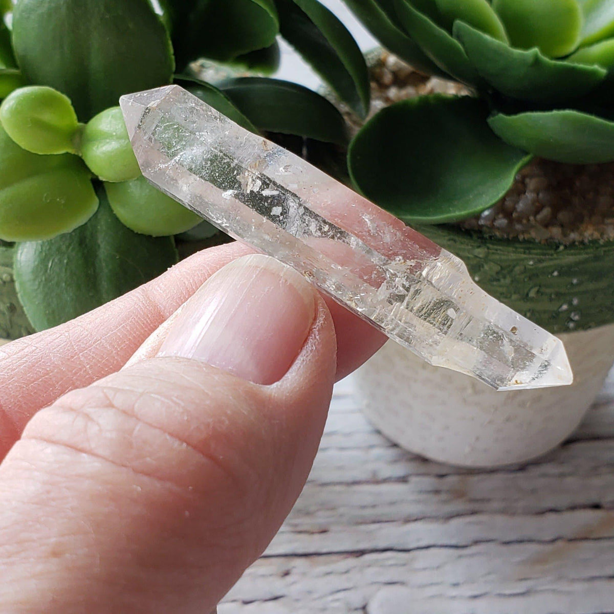  Double Terminated Quartz Point | Natural Raw Quartz | 52mm | China 