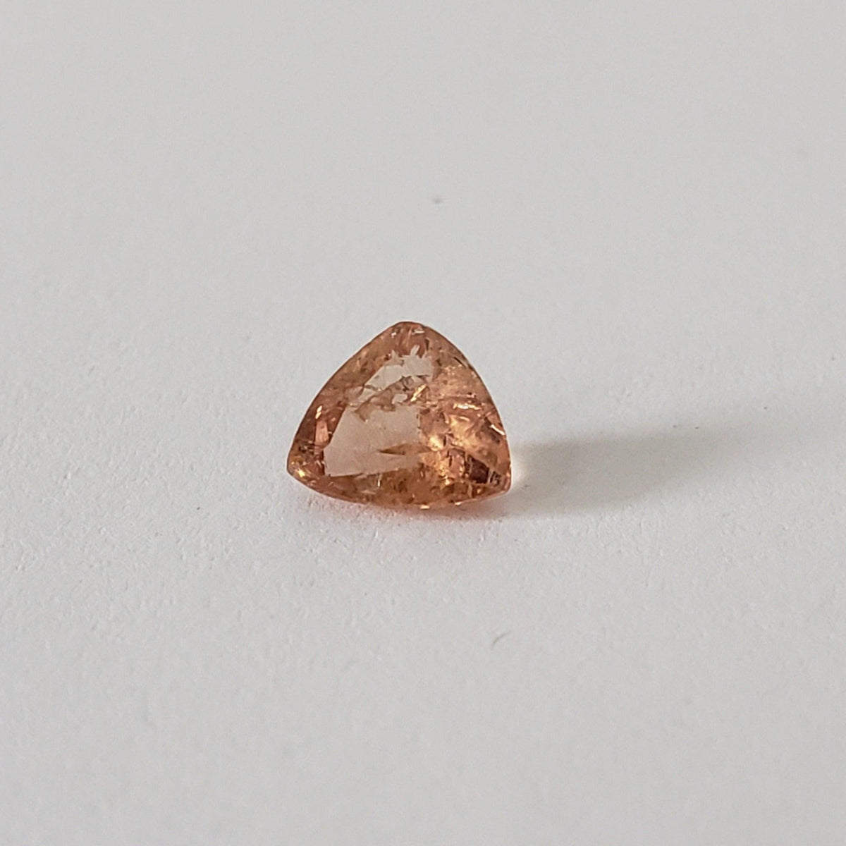  Rare Eosphorite Trilliant Cut Orange 7.3x6.5mm 1.03ct from Brazil 