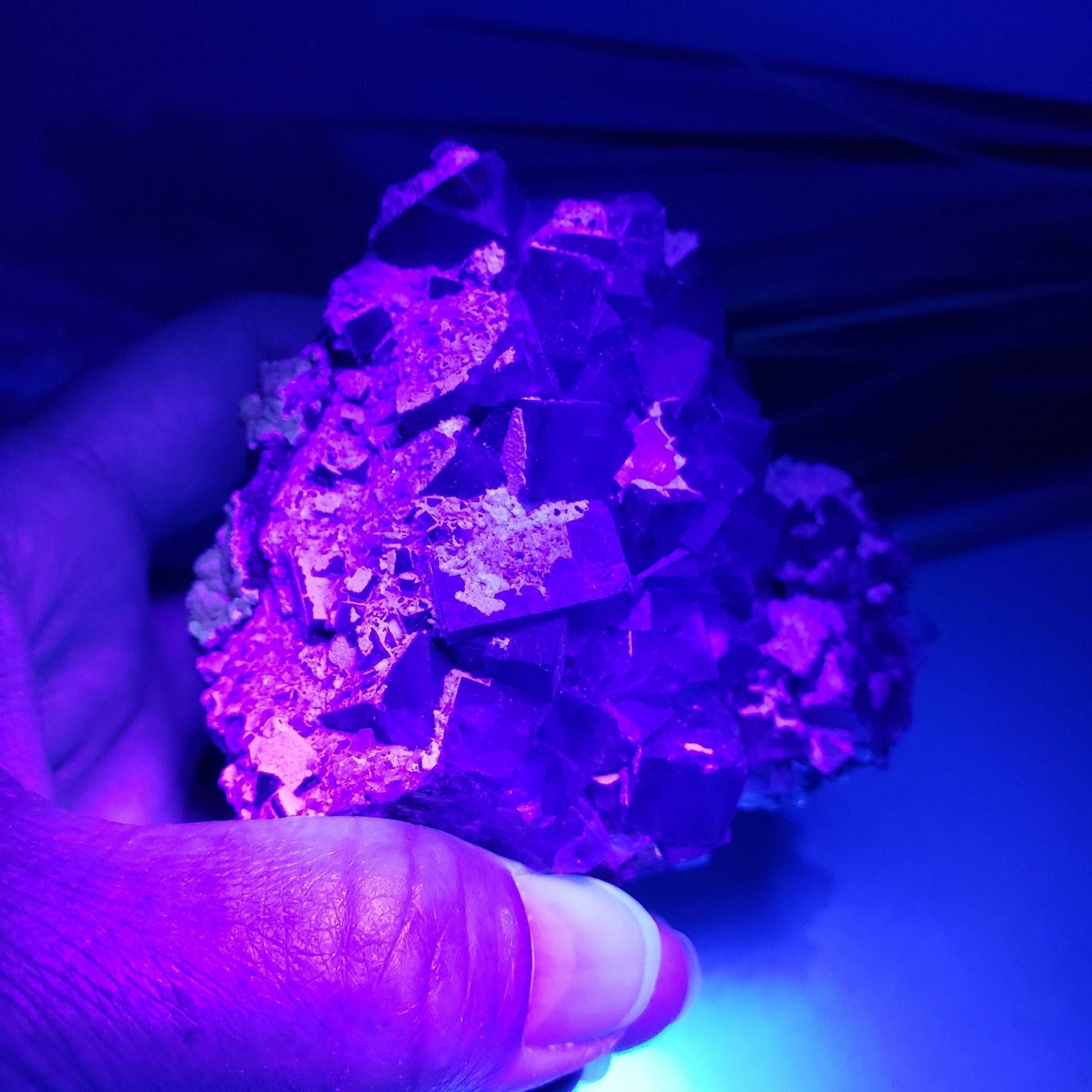  Fluorite Cluster Purple Mineral 466 Grams Crystal, Namibia 