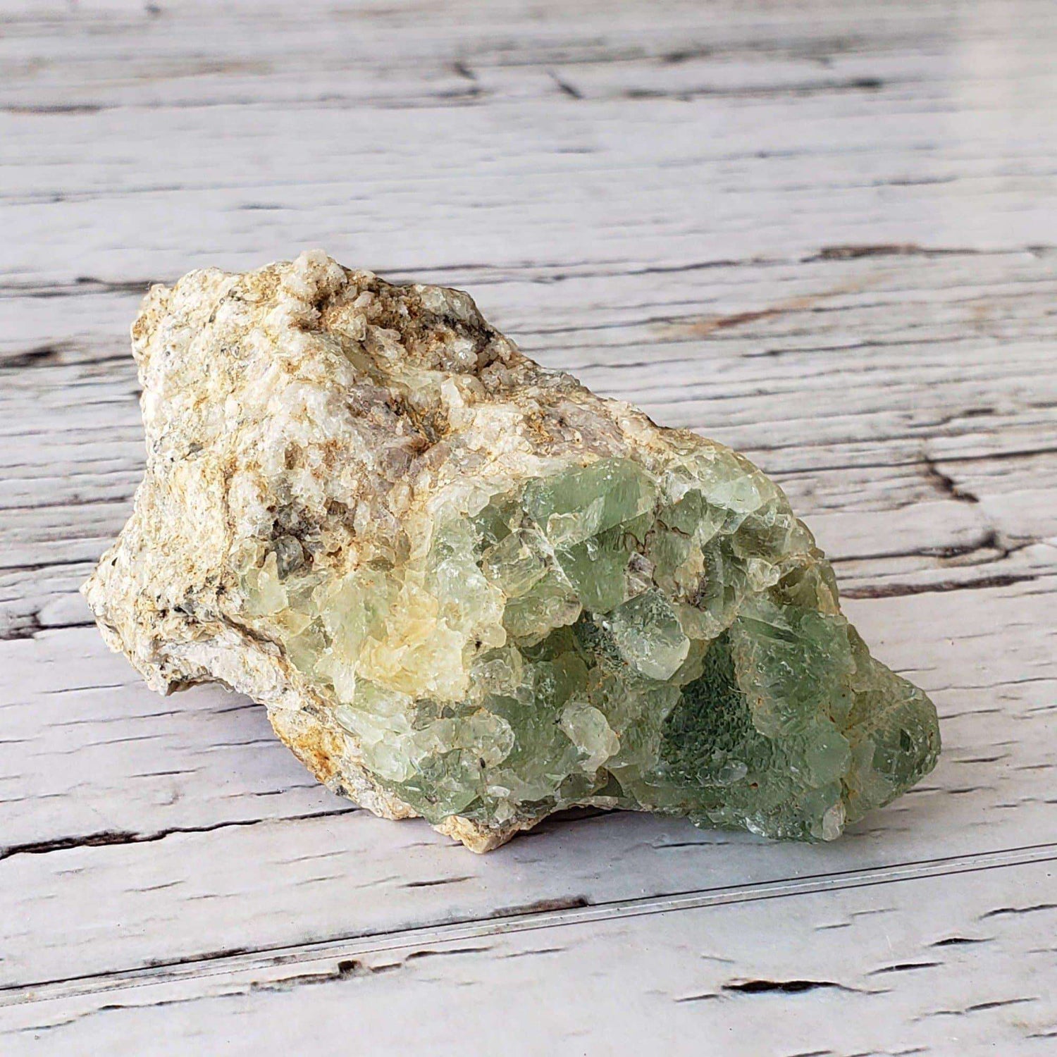Fluorite Crystals Green on Matrix Mineral 153 Grams, Felix Mine, CA