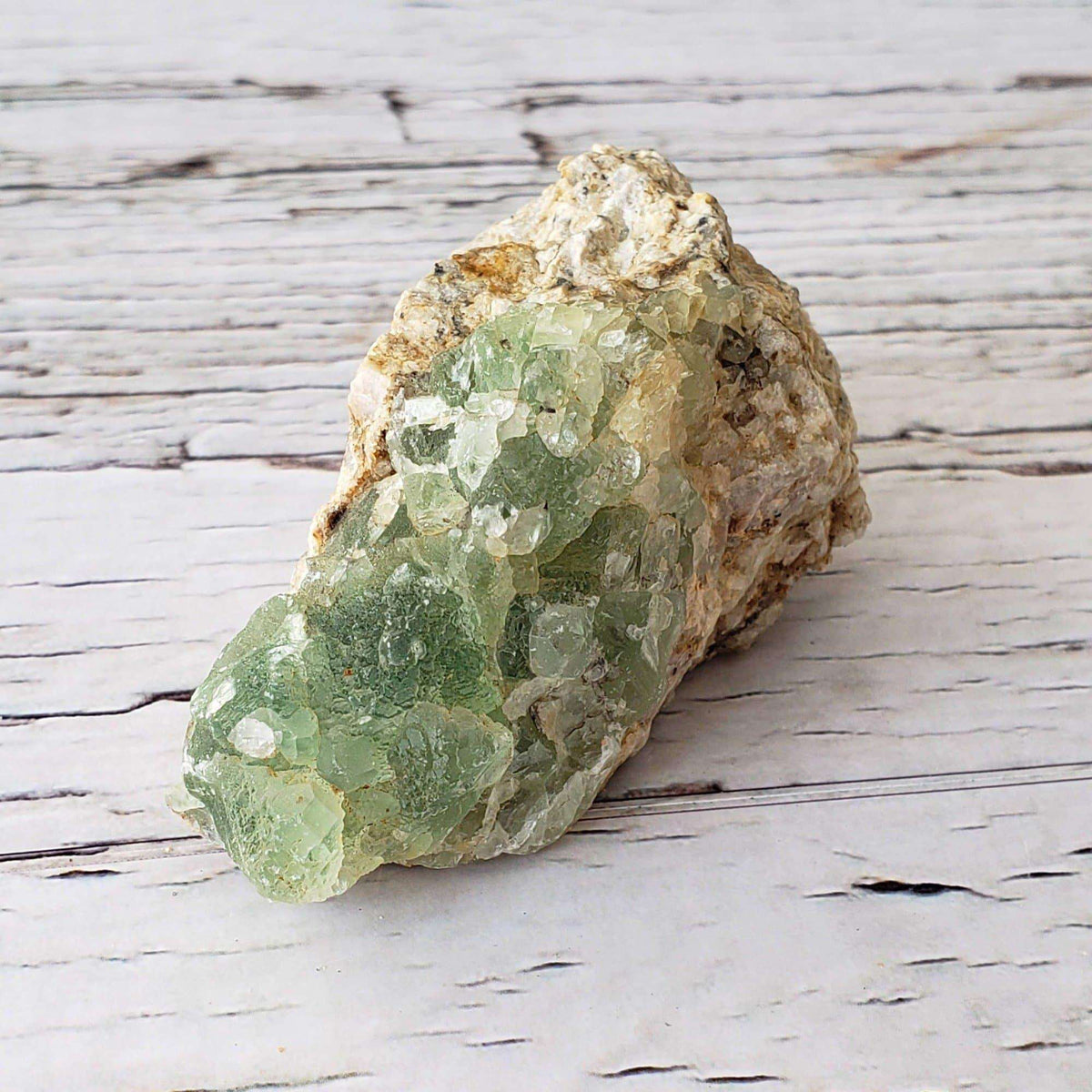 Fluorite Crystals Green on Matrix Mineral 153 Grams, Felix Mine, CA