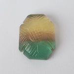 Fluorite | Carved Fluorite | Tri Color | 18x14mm 16ct