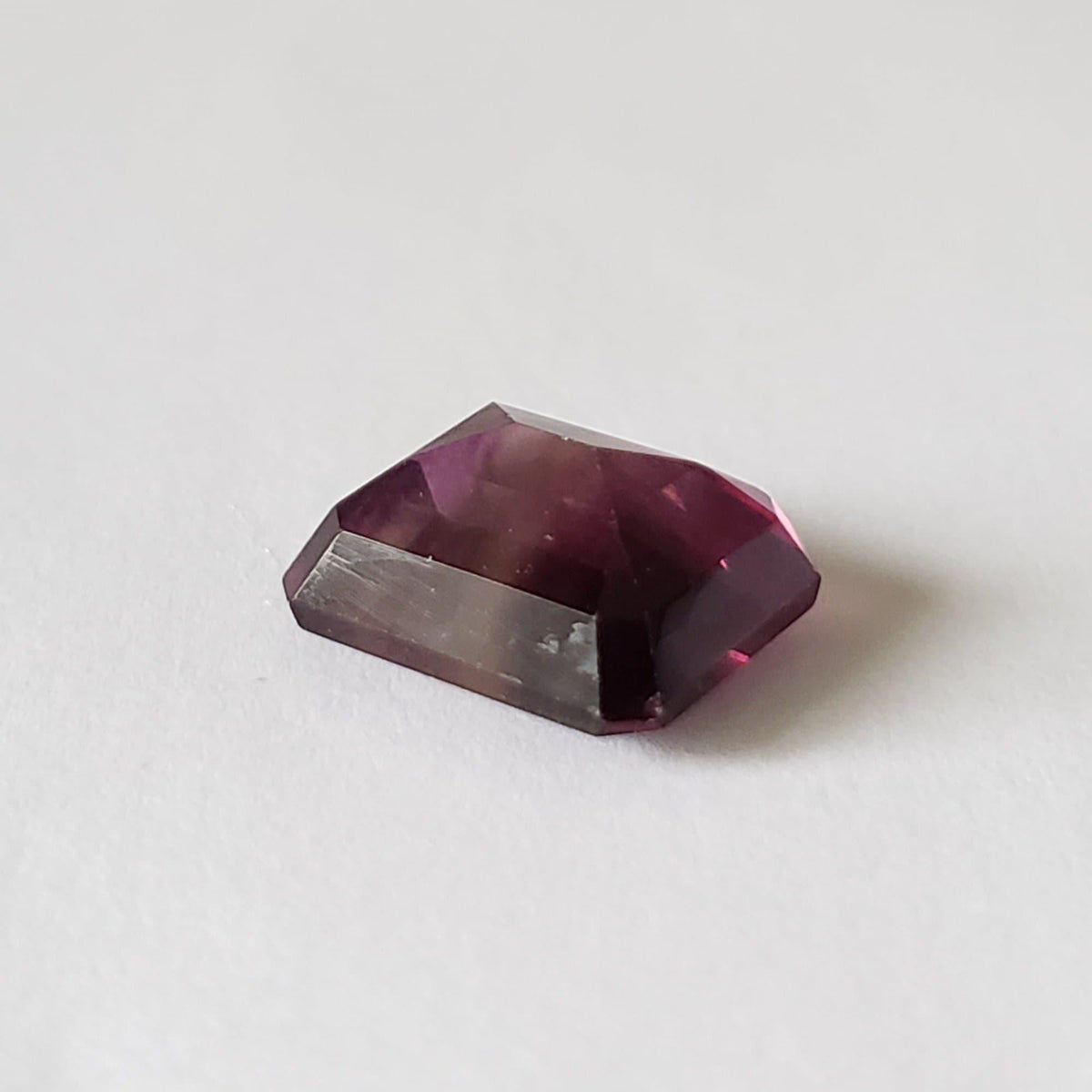 Fluorite | Octagon Cut | Bi-Color Purple 11.9x10mm 7.1ct