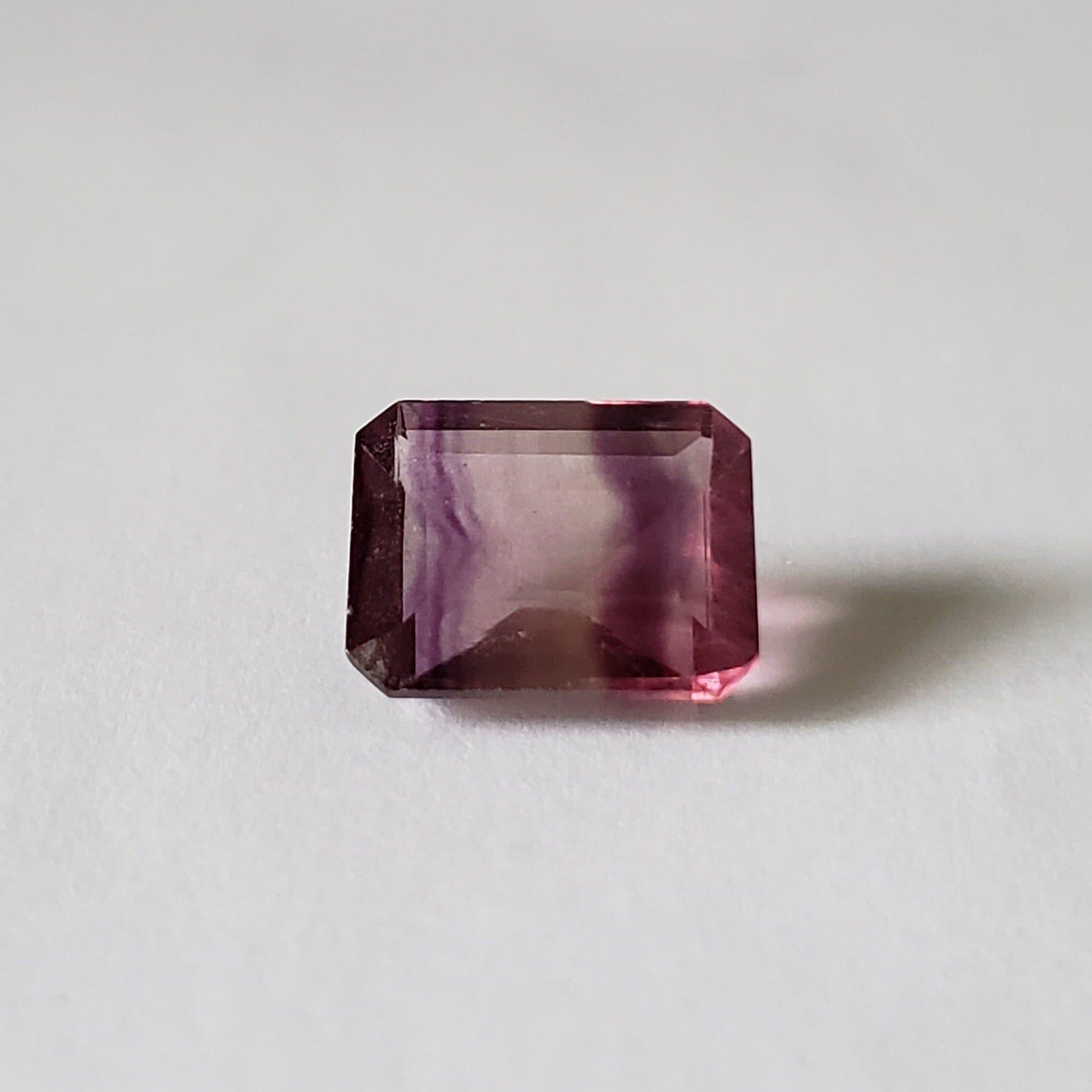 Fluorite | Octagon Cut | Bi-Color Purple | 12x9.8mm 6.7ct