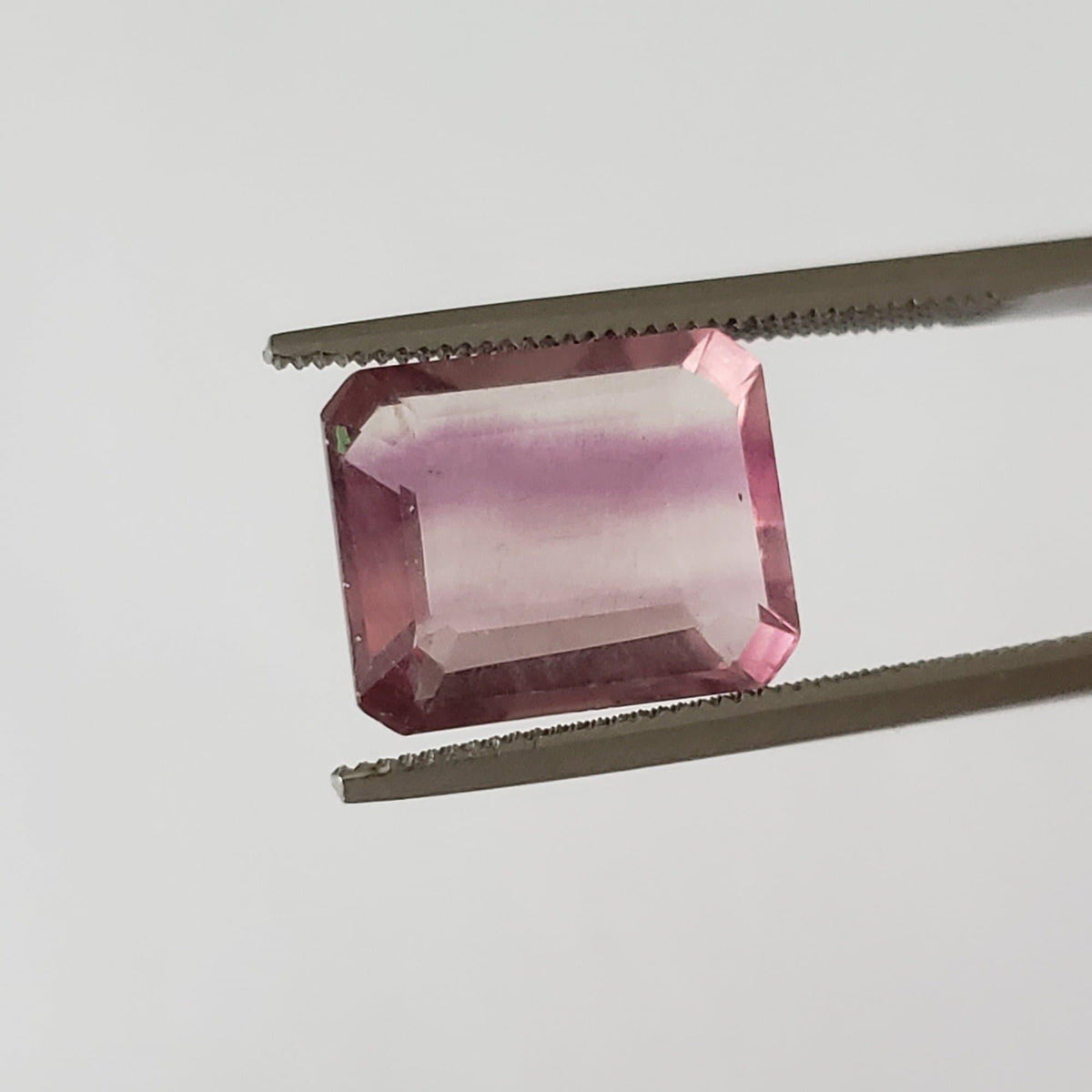 Fluorite | Octagon Cut | Bi-Color Siberian Pink | 11x9mm 4.72ct