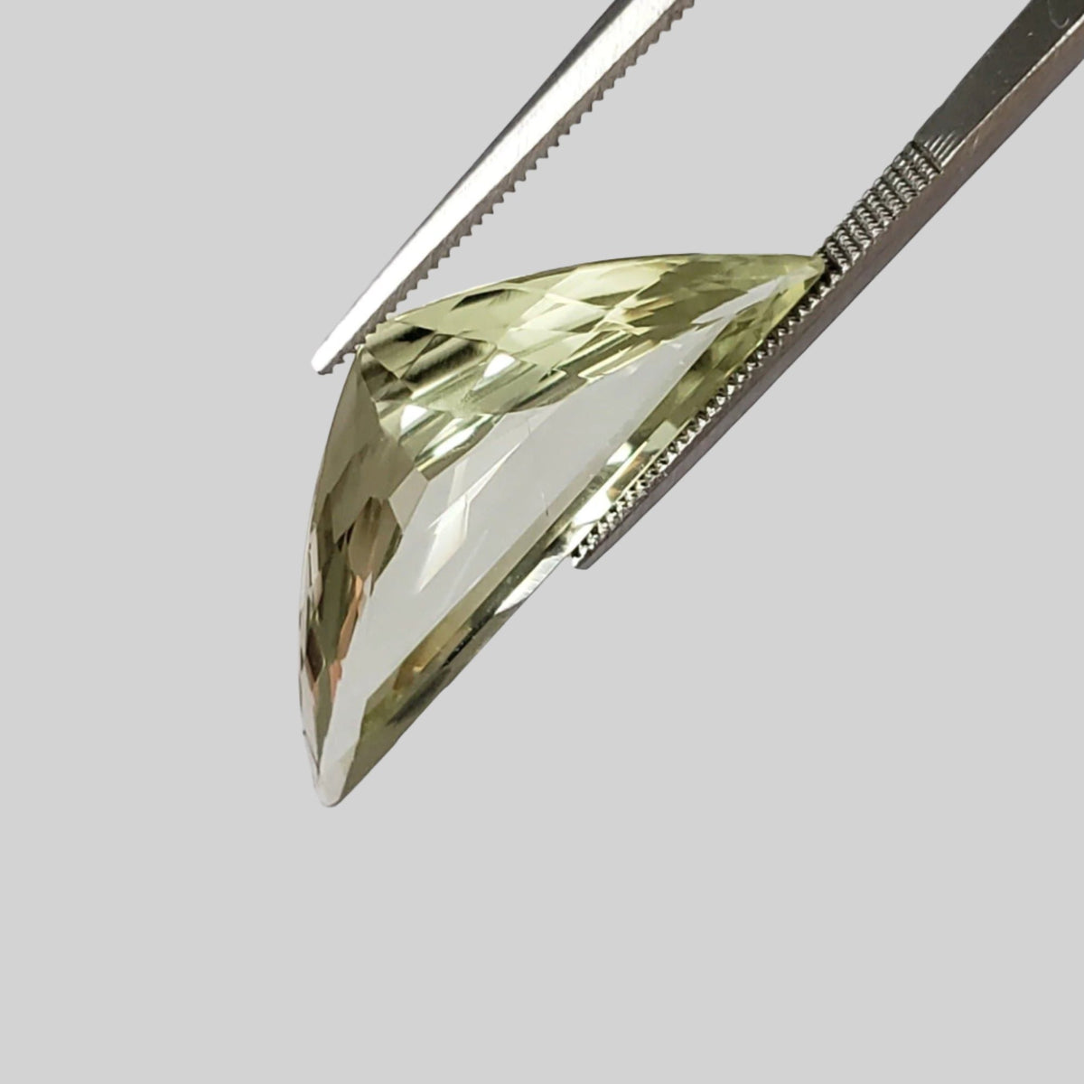  Golden Beryl Heliodor Modified Triangle Cut Lemon Green 28x11mm 7.1ct 