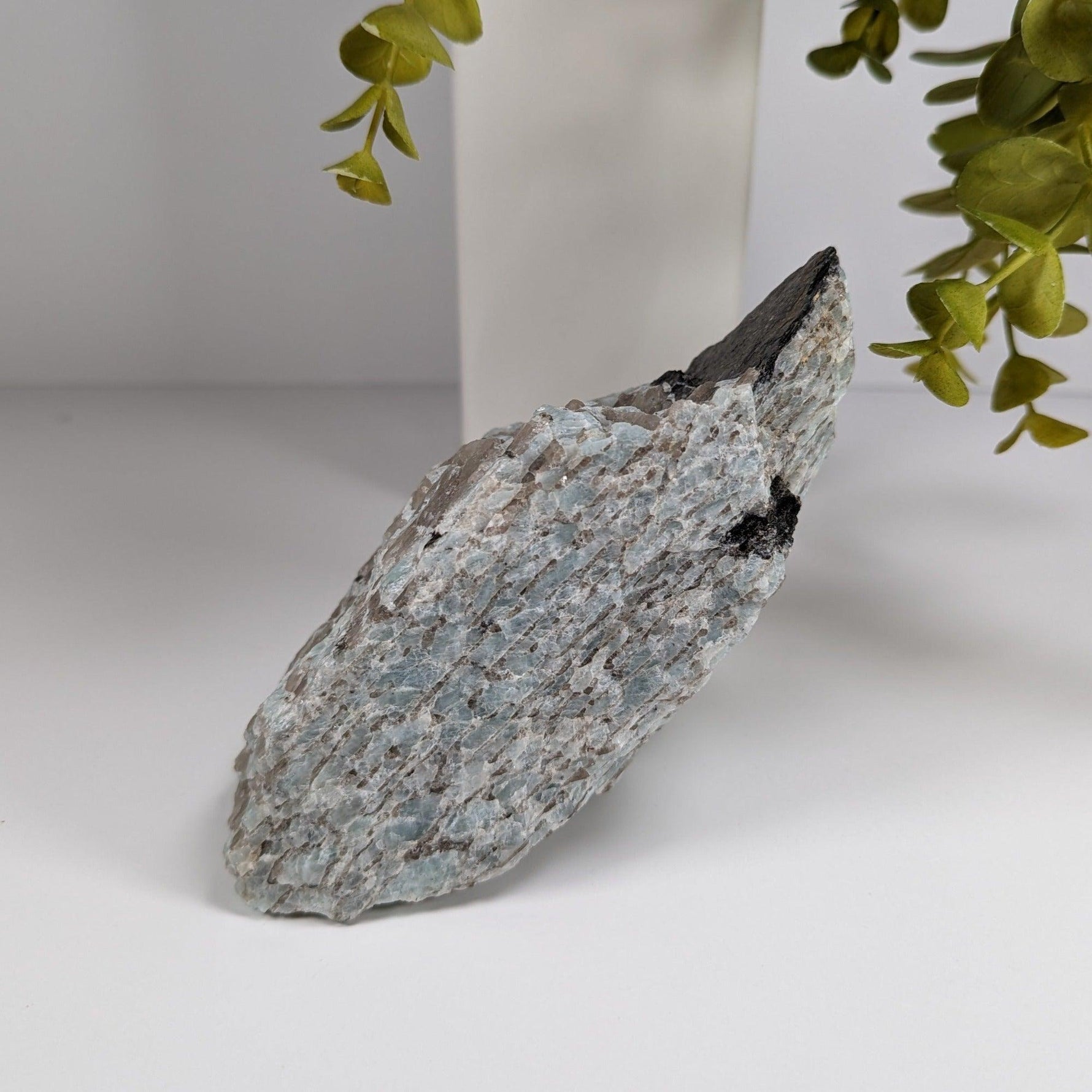 Graphic Granite | Blue-Green Amazonite and Smoky Quartz with Mica | 989 Gr | Western Quebec, Canada