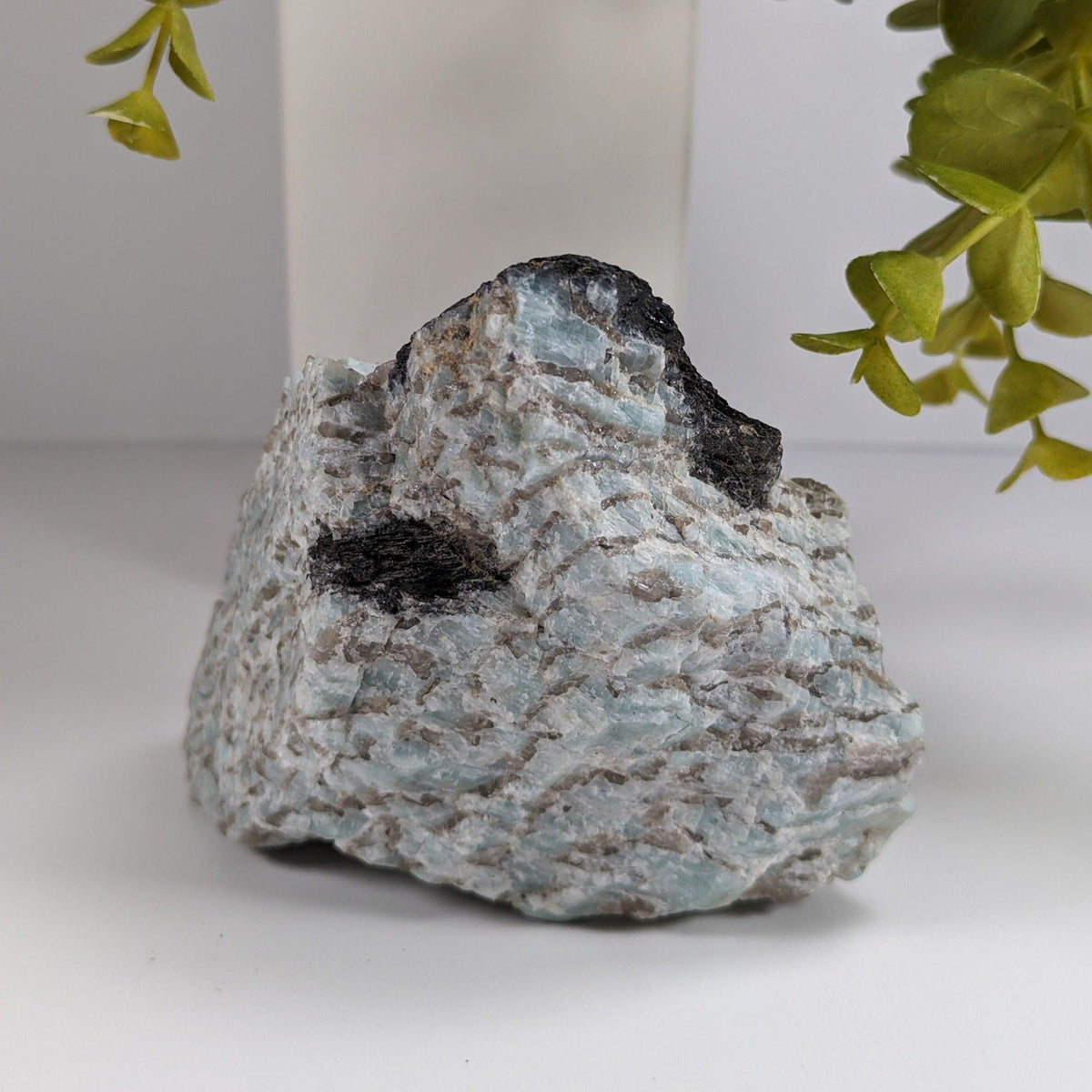 Graphic Granite | Blue-Green Amazonite and Smoky Quartz with Mica | 989 Gr | Western Quebec, Canada