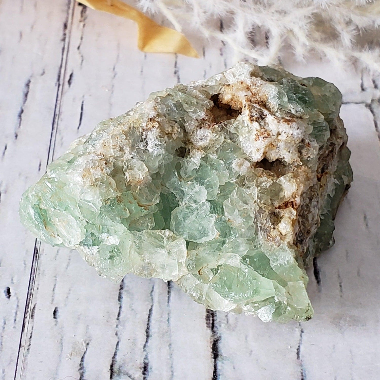  Green Fluorite Crystals on Matrix 107 Grams from Felix Mine, CA 