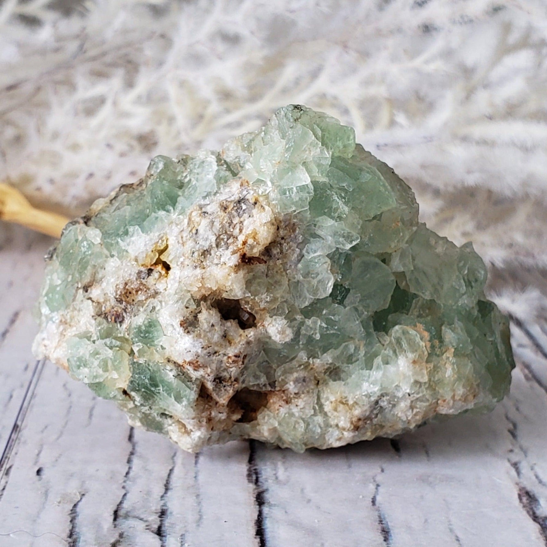  Green Fluorite Crystals on Matrix 107 Grams from Felix Mine, CA 