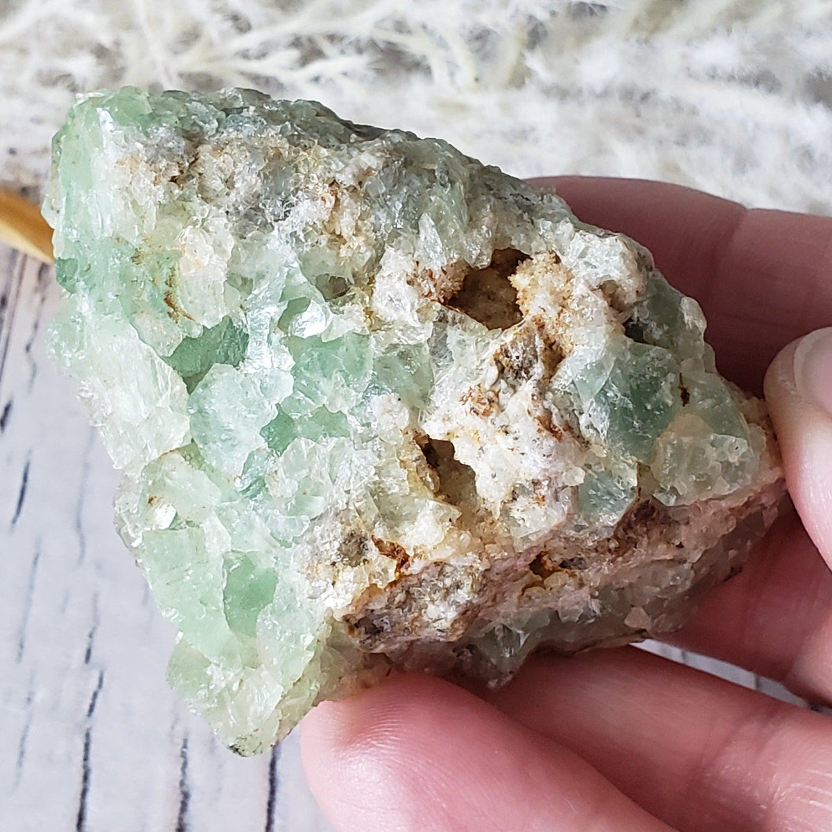  Green Fluorite Crystals on Matrix 107 Grams from Felix Mine, CA 