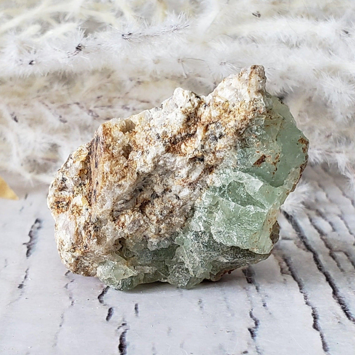 Green Fluorite Crystals on Matrix | Mineral | 29 Grams | Felix Mine, CA