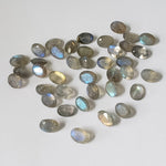 Labradorite | Faceted Oval Cut | Natural Gray Rainbow | 7x5mm