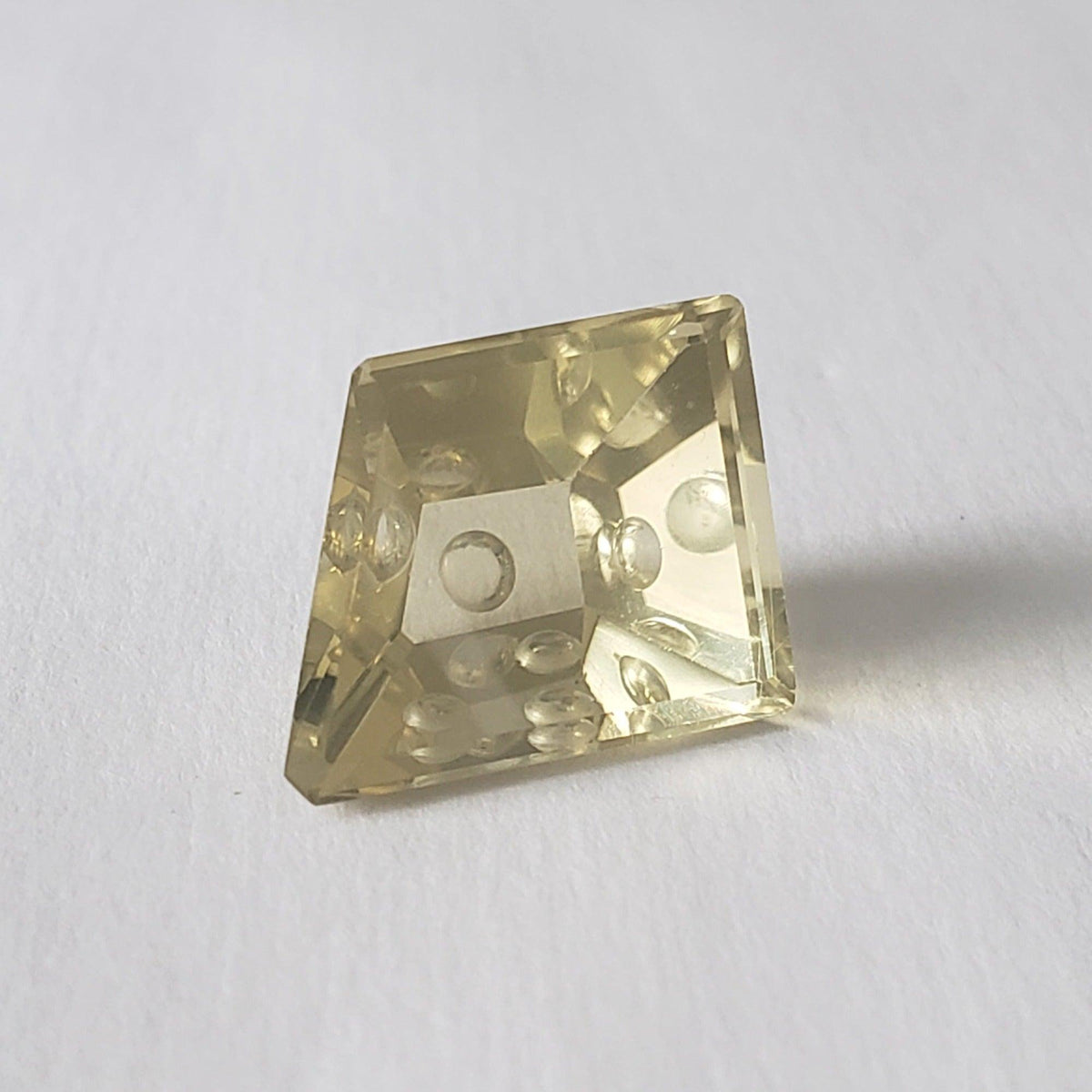  Lemon Citrine | Fancy Laser Cut | Lemon Yellow | 16.3x12.7mm 13.6ct 