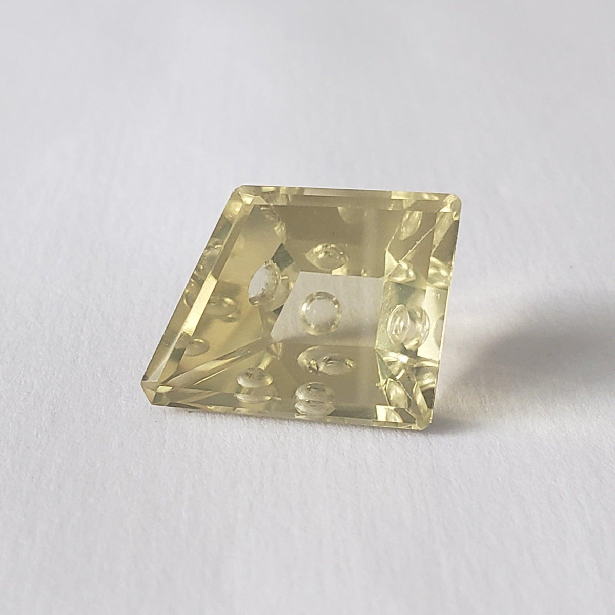  Lemon Citrine | Fancy Laser Cut | Lemon Yellow | 16.3x12.7mm 13.6ct 