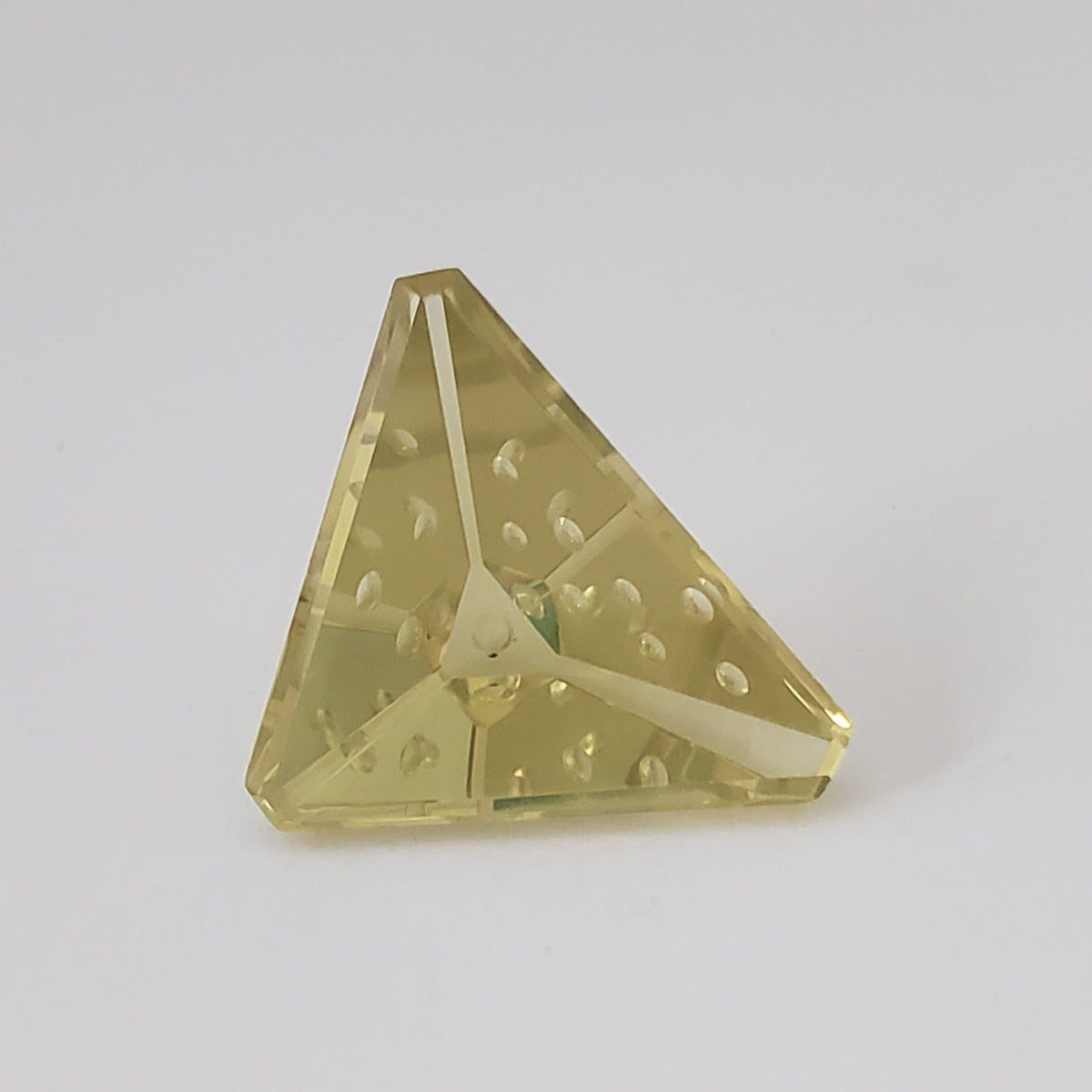  Lemon Citrine | Laser Cut Modified Triangle | Lemon Yellow | 25x19mm 21.2ct 