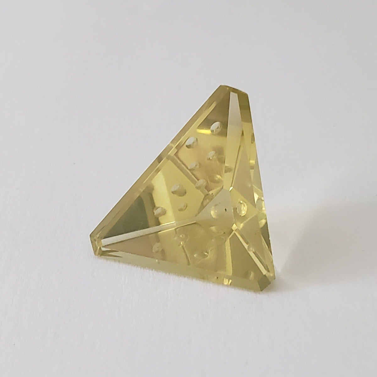  Lemon Citrine | Laser Cut Modified Triangle | Lemon Yellow | 25x19mm 21.2ct 