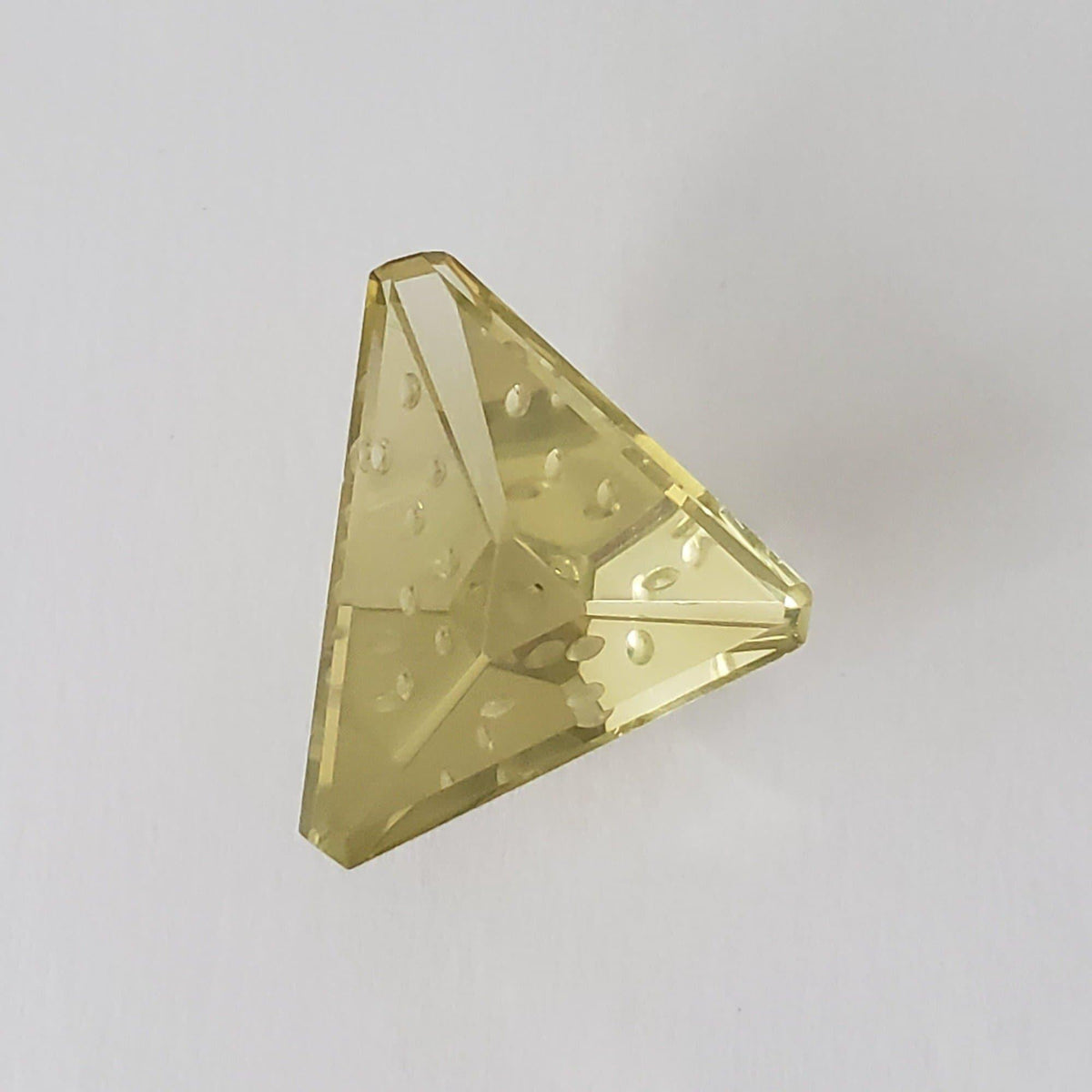  Lemon Citrine | Laser Cut Modified Triangle | Lemon Yellow | 25x19mm 21.2ct 