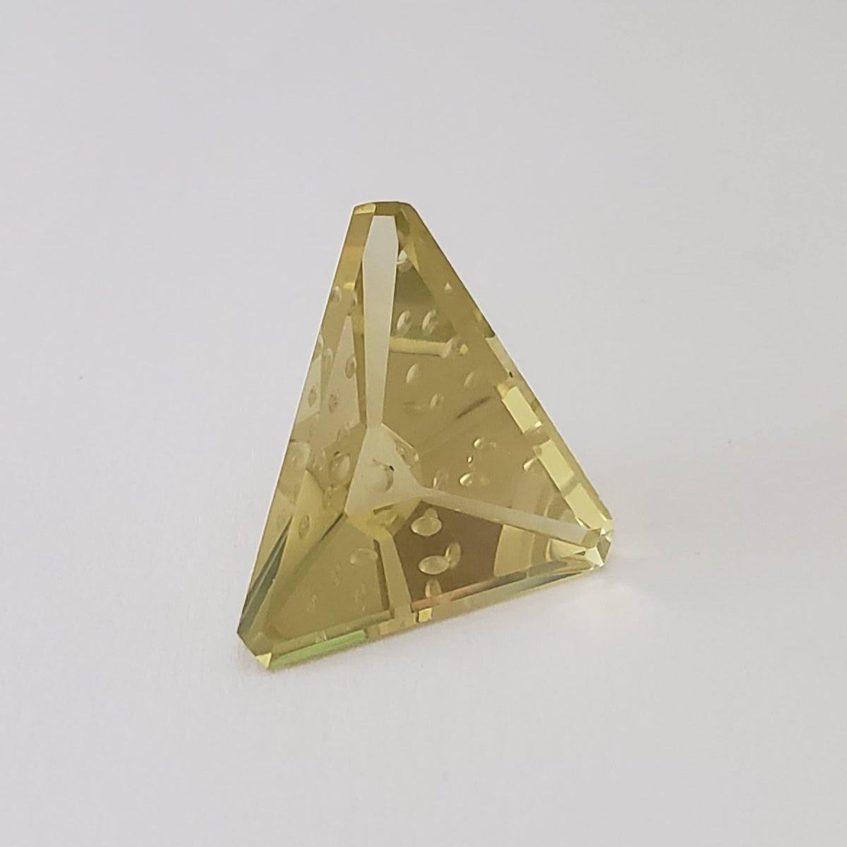  Lemon Citrine | Laser Cut Modified Triangle | Lemon Yellow | 25x19mm 21.2ct 