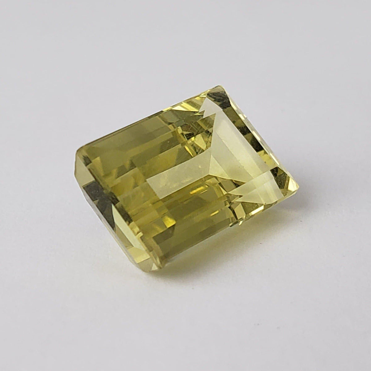 Lemon Quartz | Baguette Cut | Lime Green | 18x11mm 13.8ct