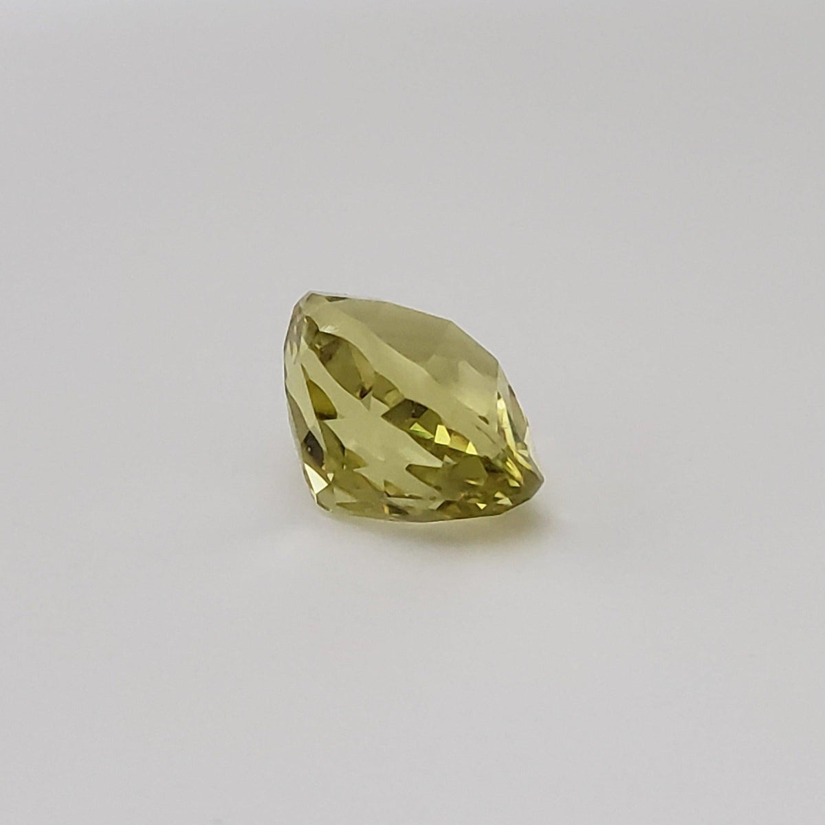  Lemon Quartz | Oval Checkerboard Cut | Greenish Yellow | 14x12mm 9.9ct 