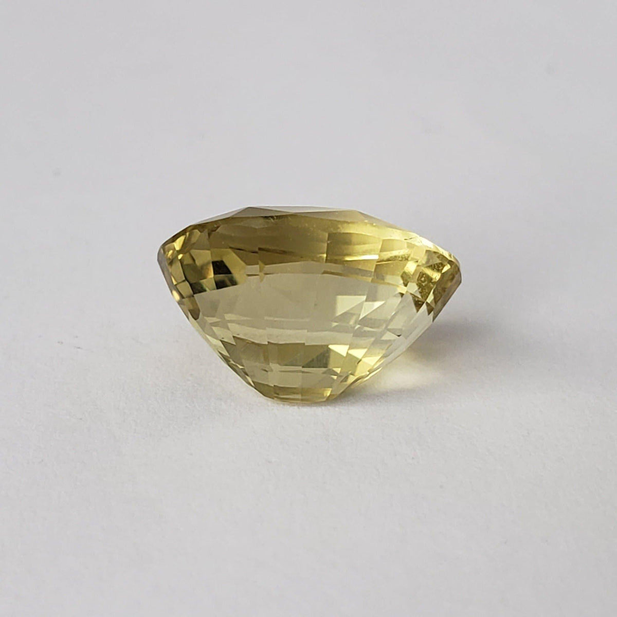 Lemon Quartz | Faceted Oval Cut | Greenish Yellow | 13x11mm