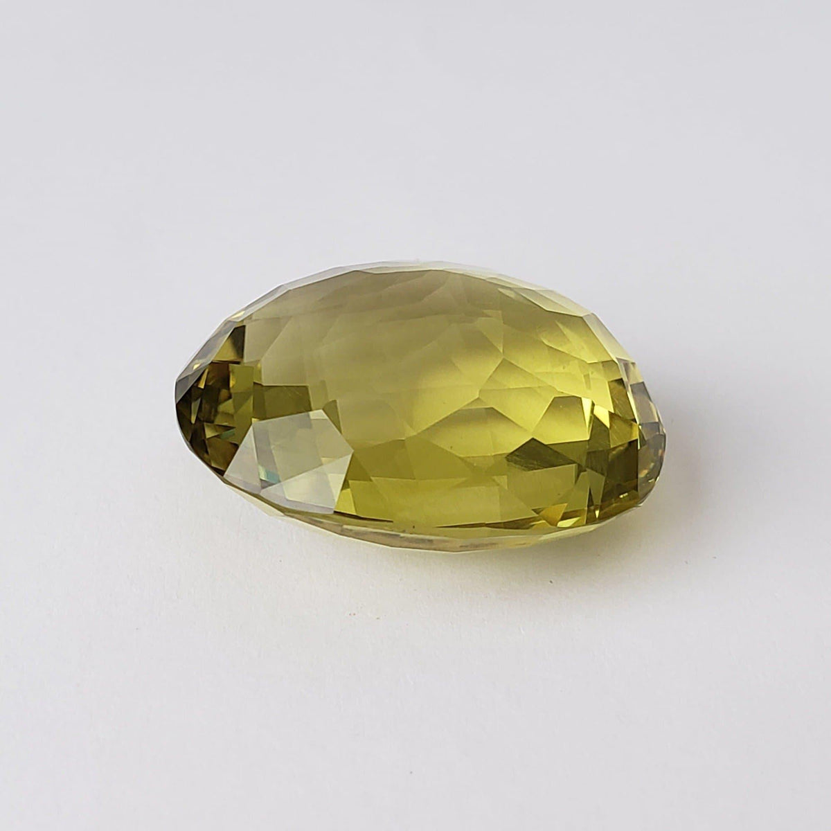  Lemon Quartz | Oval Checkerboard Cut | Lime Green | 29x25mm 66.65ct 