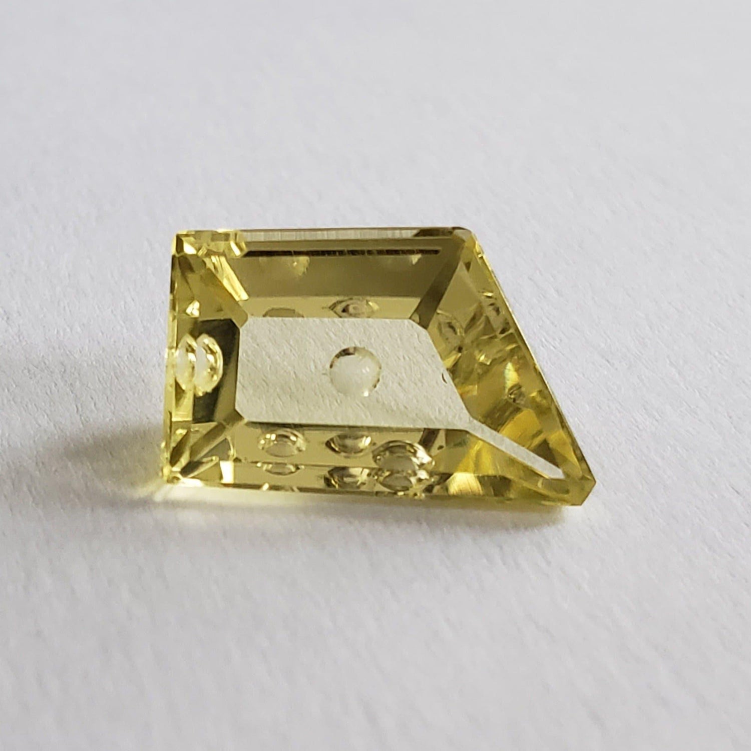  Lemon Quartz | Fancy Laser Cut | Lemon Yellow | 18x11.5mm 9.85ct 