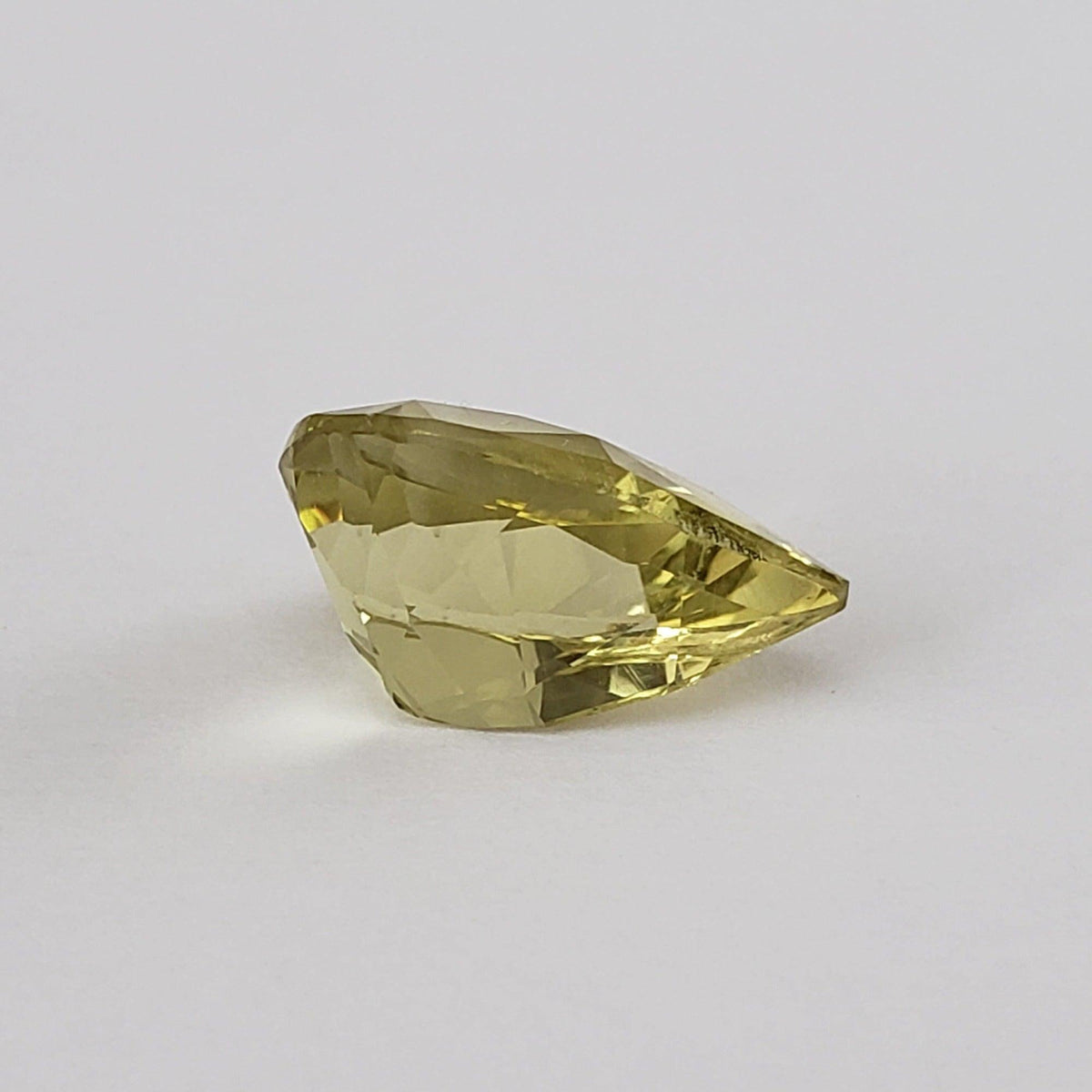  Lemon Quartz | Pear Shape Cut | Greenish Yellow | 16.5x11mm 7.4ct 