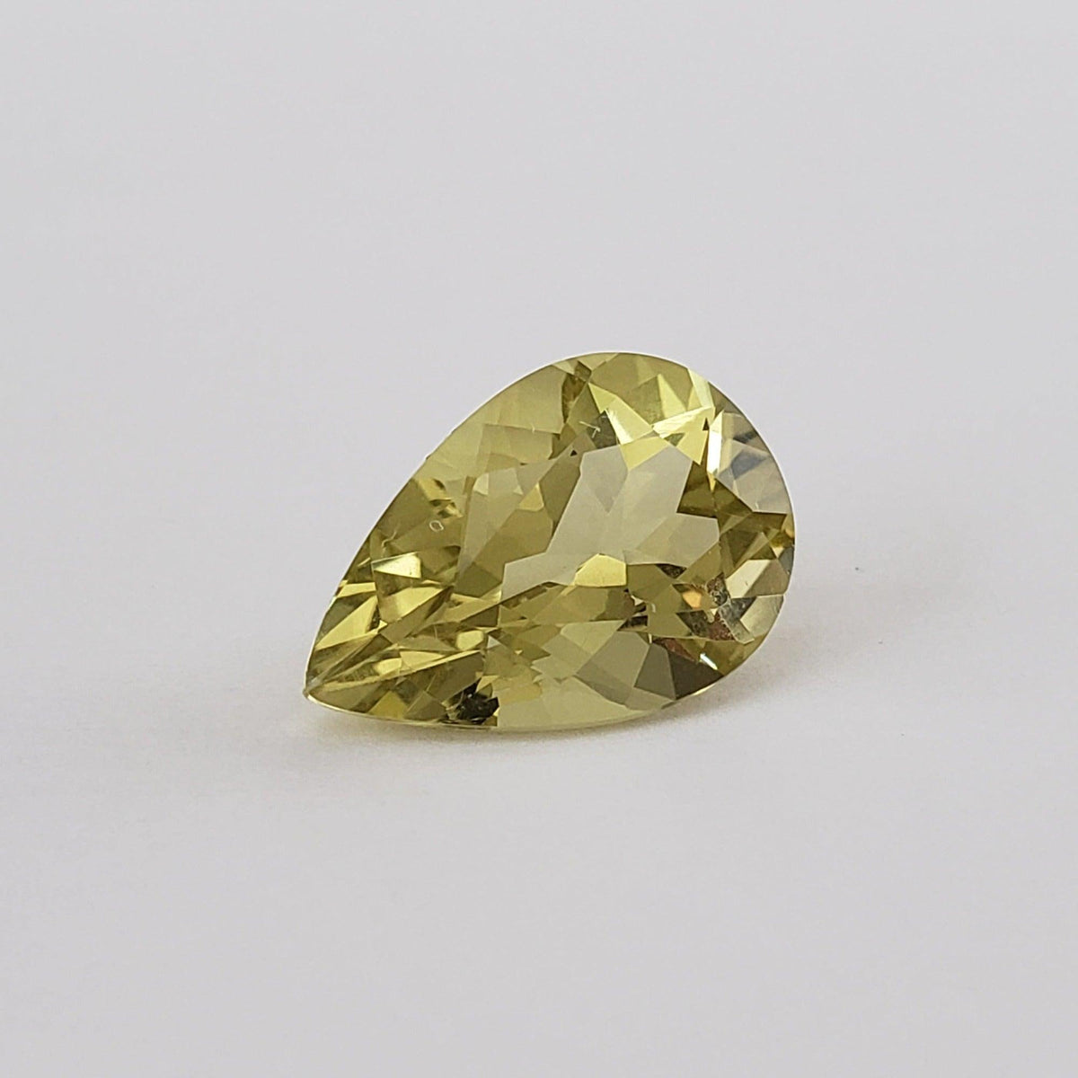  Lemon Quartz | Pear Shape Cut | Greenish Yellow | 16.5x11mm 7.4ct 