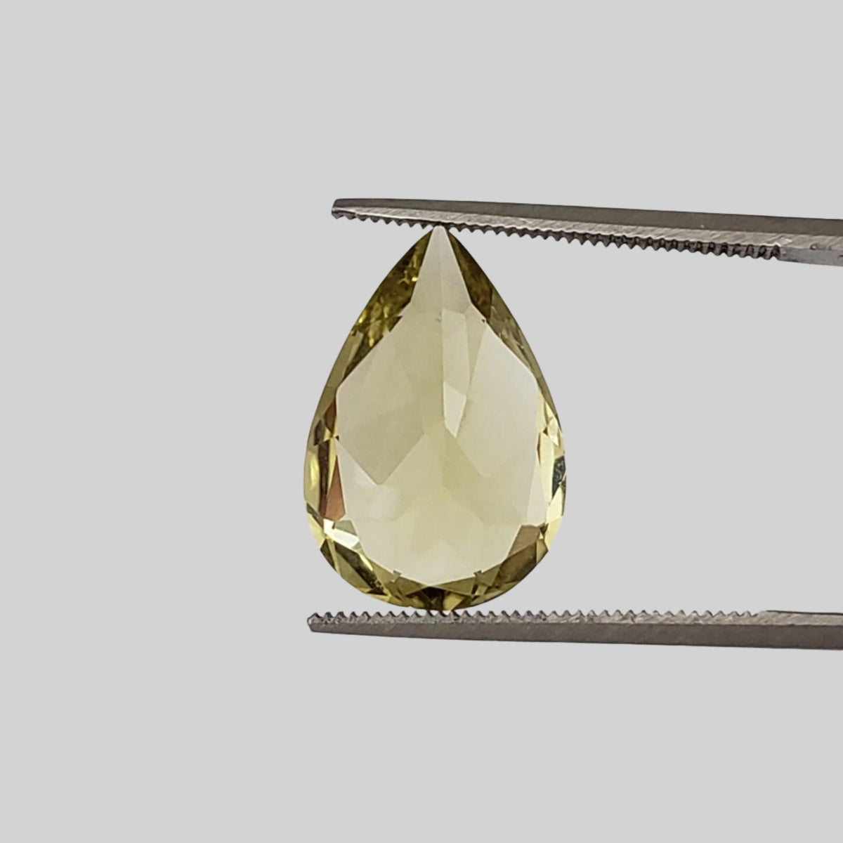  Lemon Quartz | Pear Shape Cut | Greenish Yellow | 16.5x11mm 7.4ct 