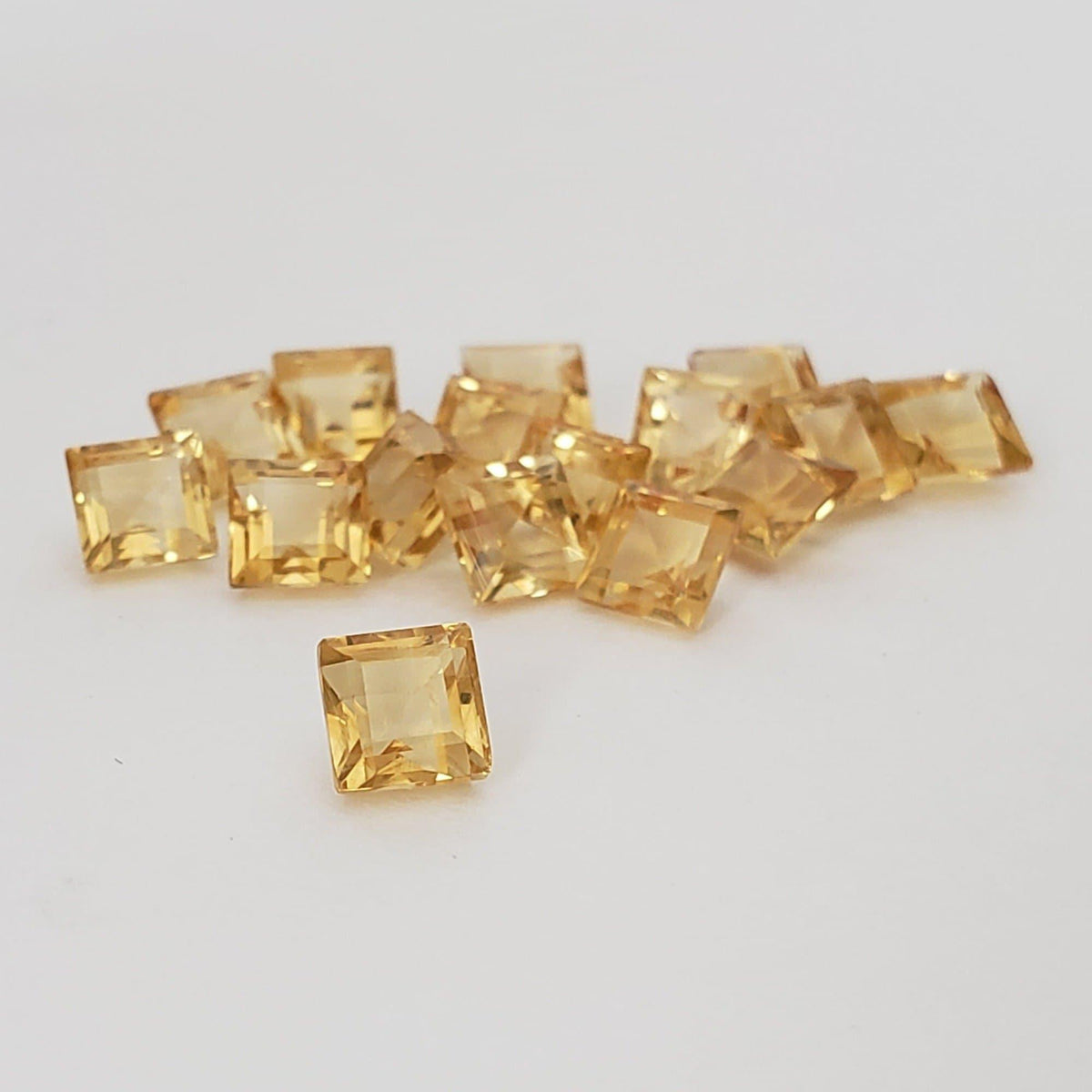 Madeira Citrine | Square Cut | Golden Yellow | 5mm