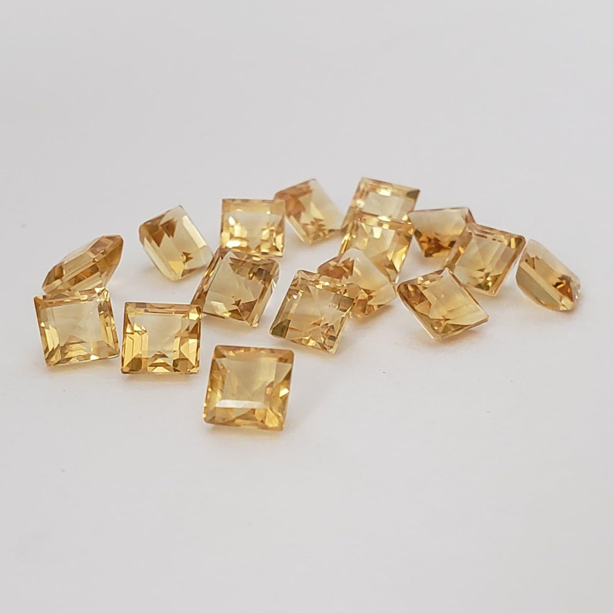 Madeira Citrine | Square Cut | Golden Yellow | 5mm