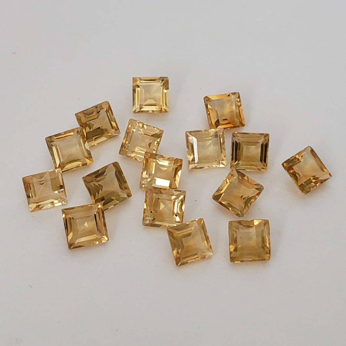 Madeira Citrine | Square Cut | Golden Yellow | 5mm