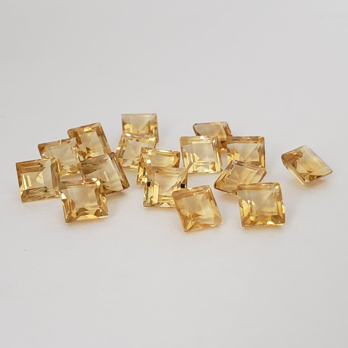 Madeira Citrine | Square Cut | Golden Yellow | 5mm