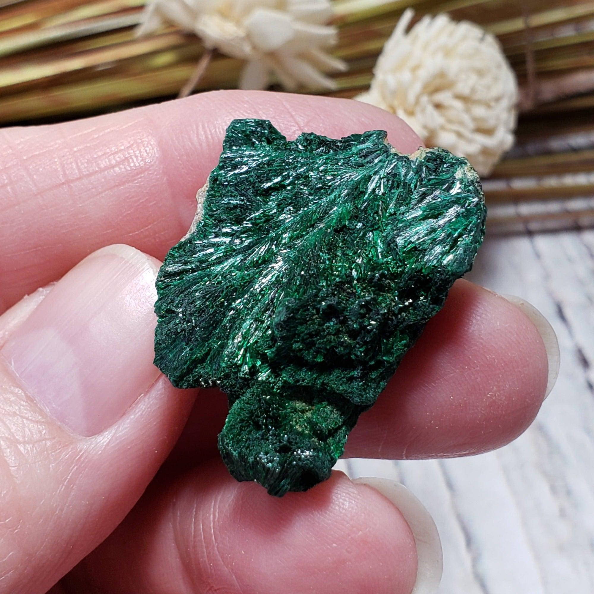 Malachite good Crystal, High Quality Fibrous Malachite specimen