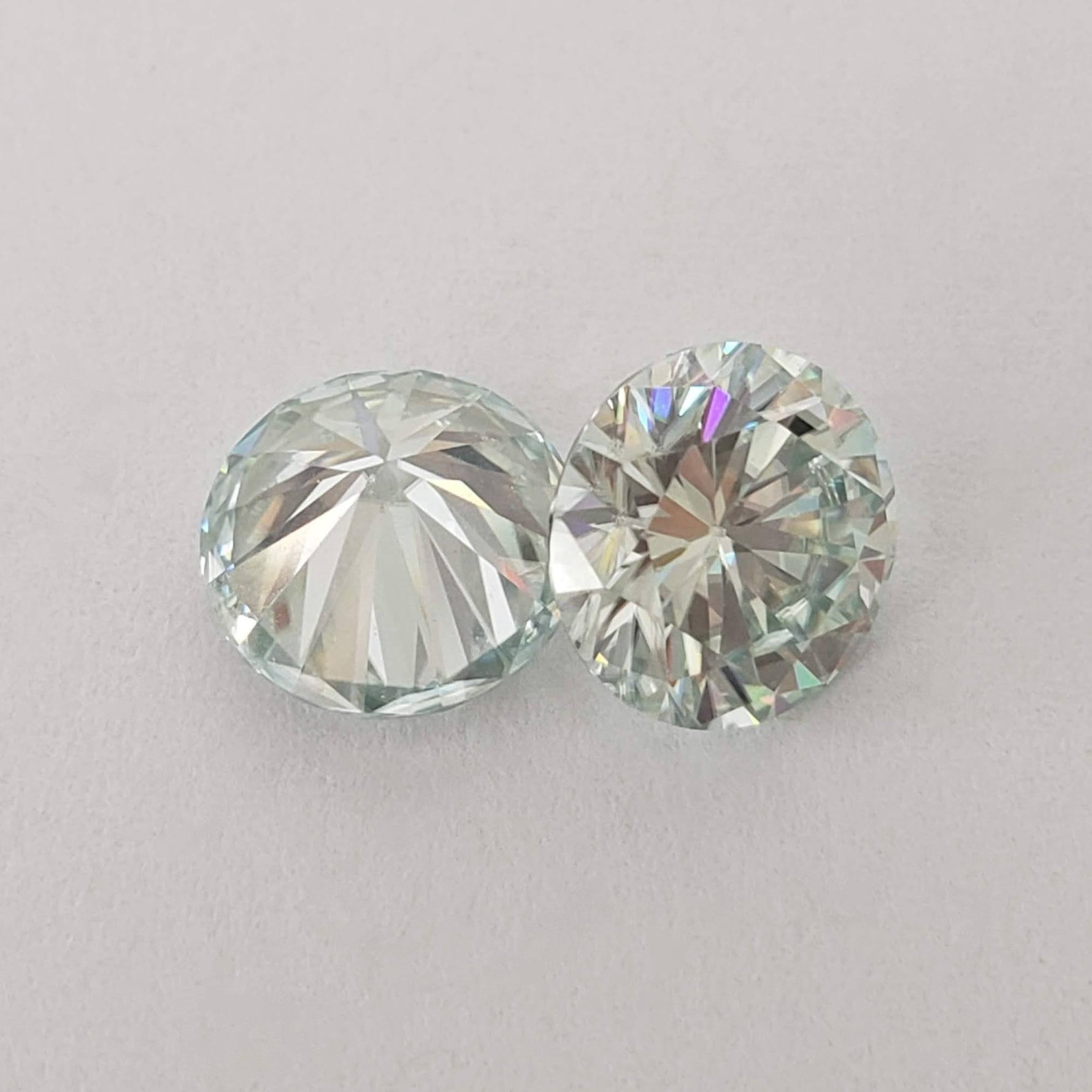 Moissanite | Round Diamond Cut | Pale Blue | 7.5mm