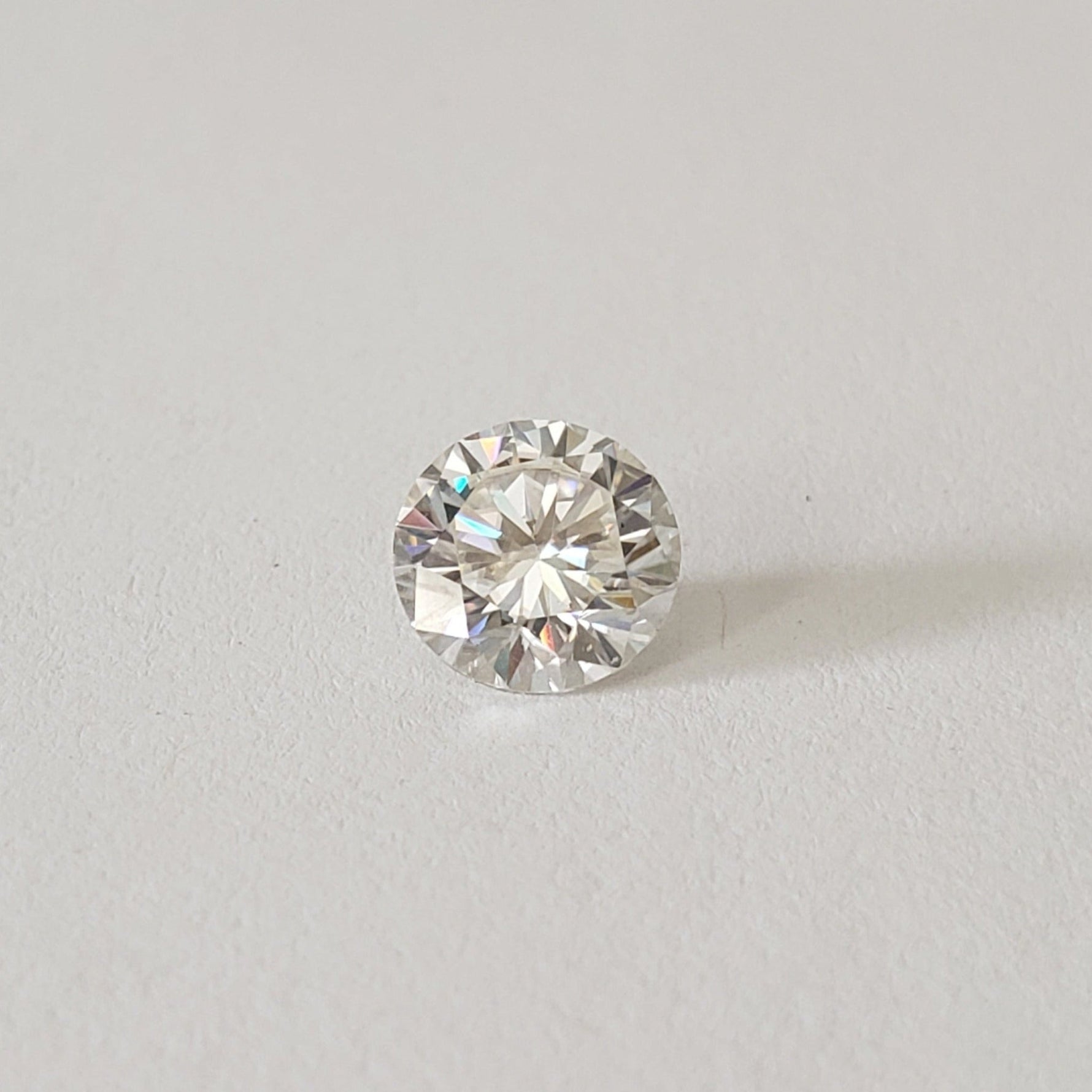 Moissanite | Round Diamond Cut | White | 7.5mm