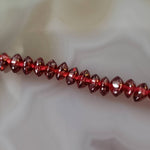  Mozambique Garnet Bead Strand | 37 cm 67 ct. | Round Button | Orange Red 